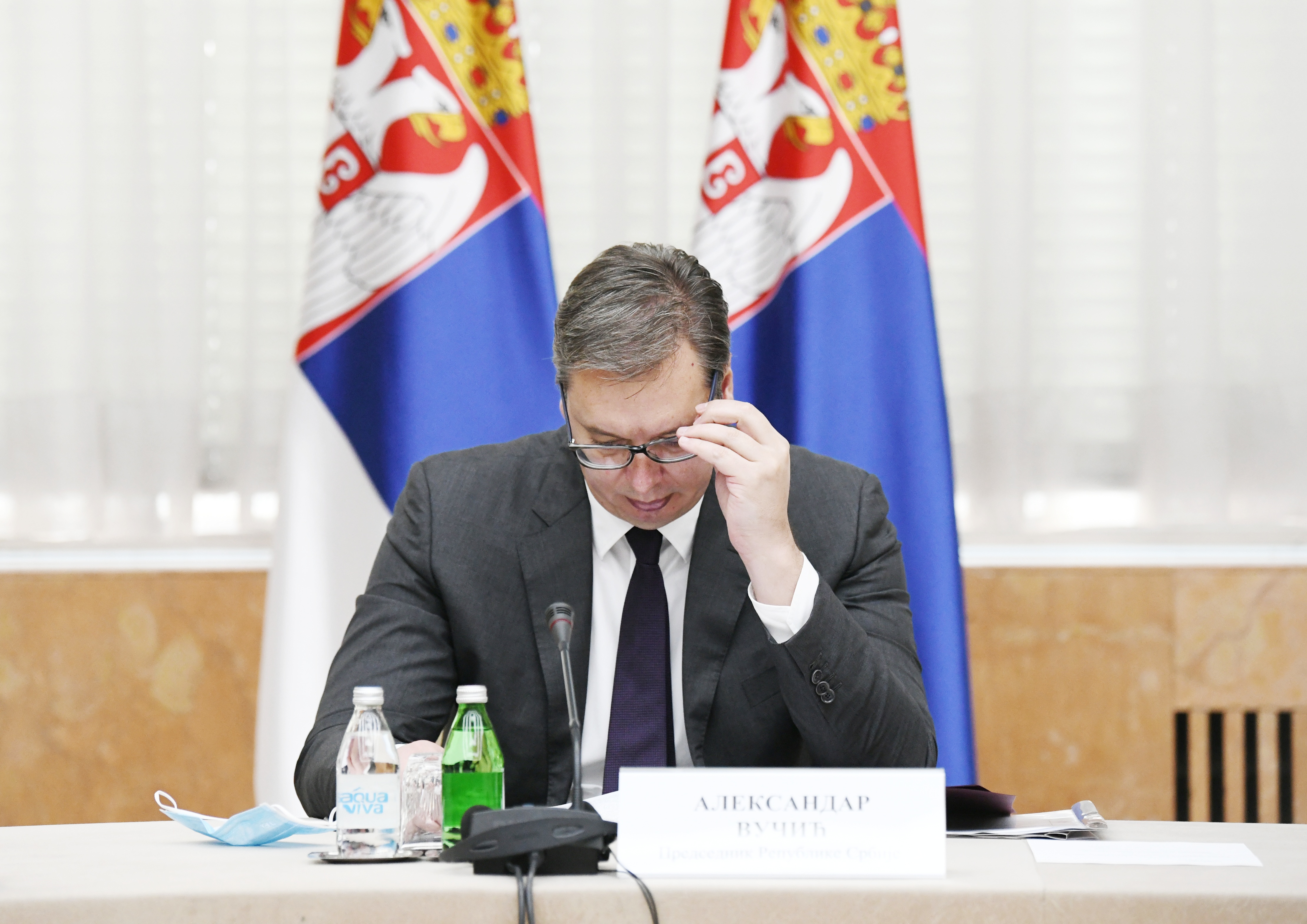 Beograd, 02.11.2020. Palata Srbija, Posebna sednica Vlada Srbije, predsednik Aleksandar Vucic Foto: Vesna Lalić/Nova.rs