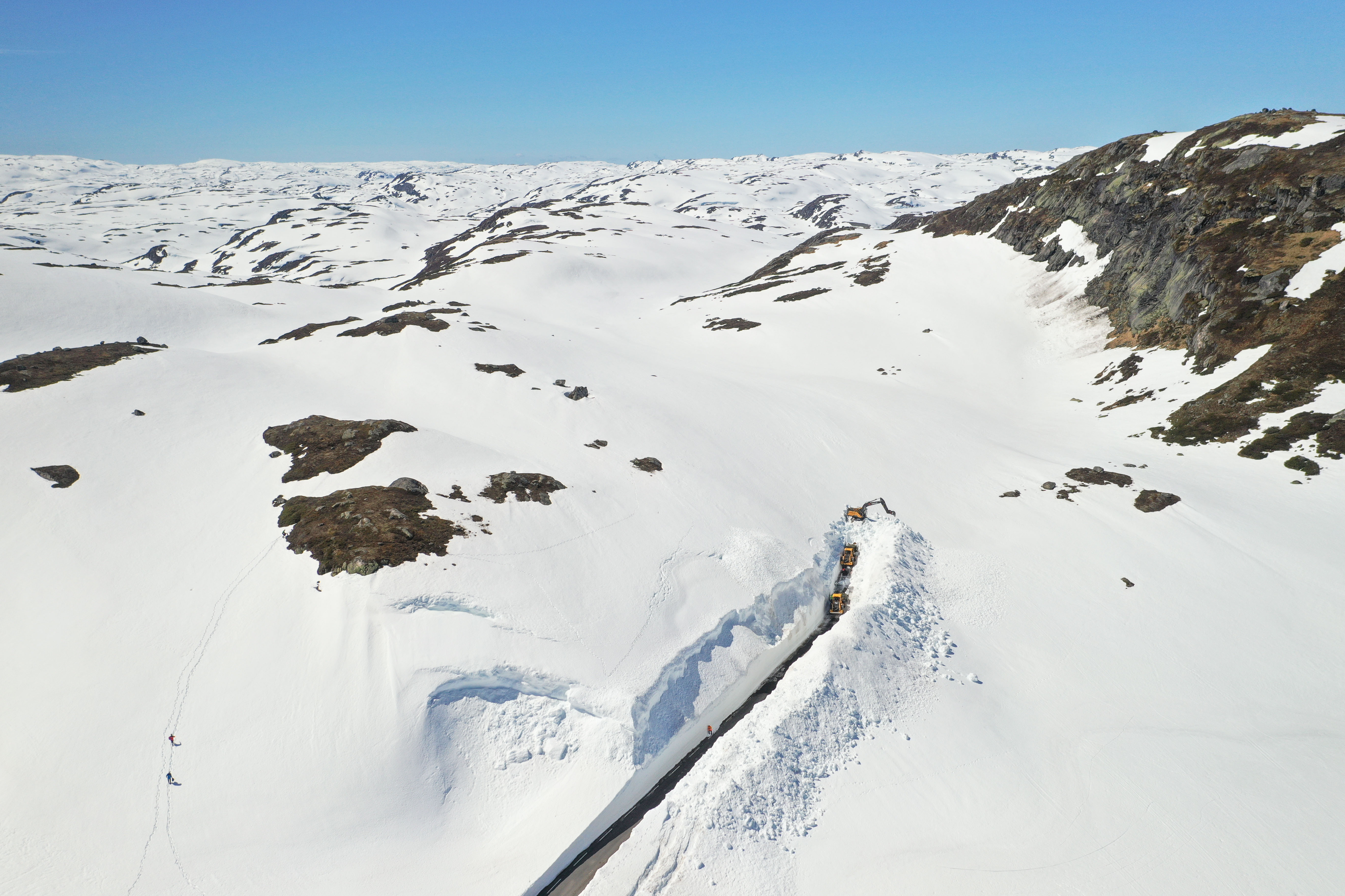 Snow in the Norwegian mountains