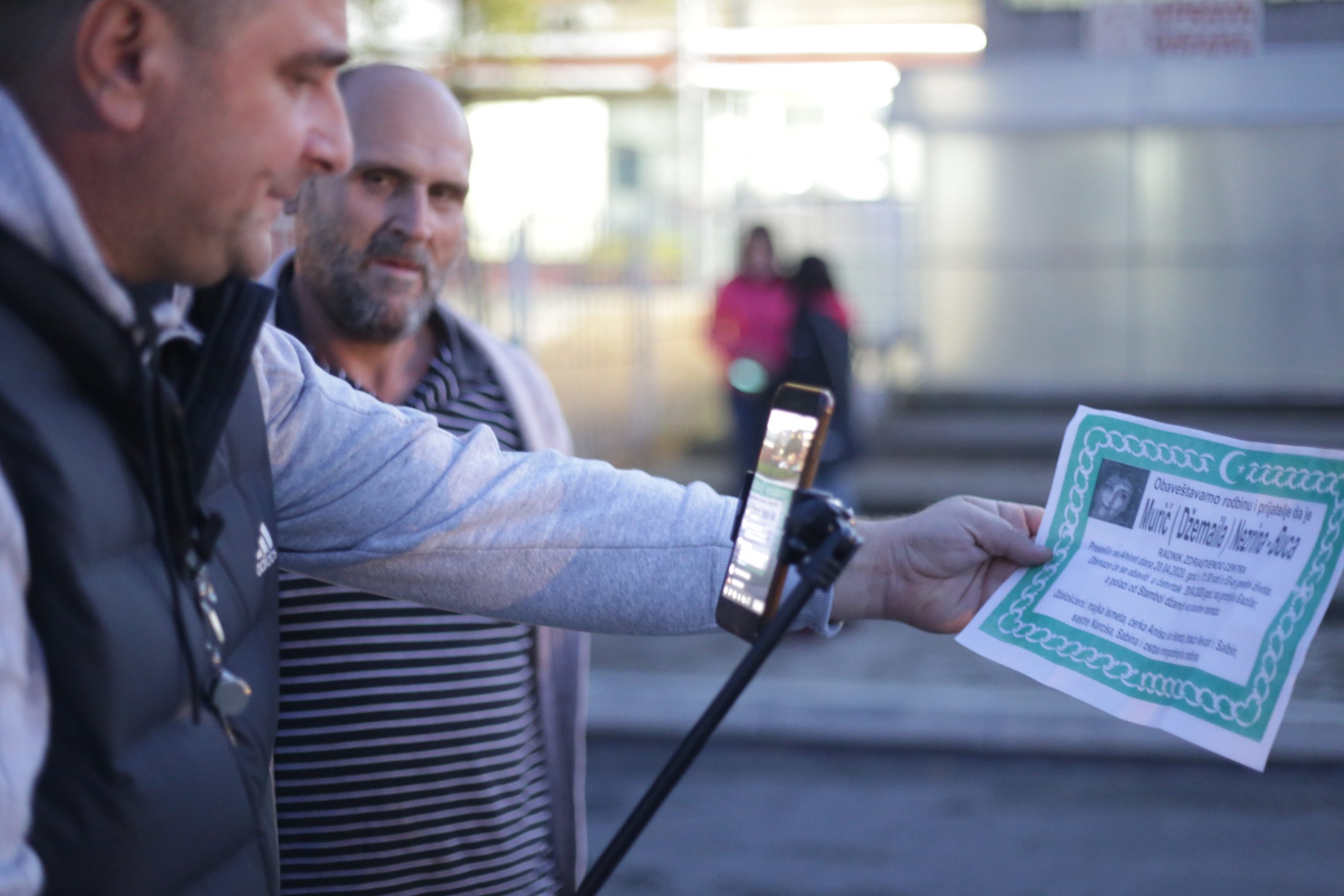 Novi Pazar 26.10.2020. Nevzat Murić, Aladin Paučinac. Protest, bolnica, Novi Pazar Foto: Irfan Ličina/Nova.rs