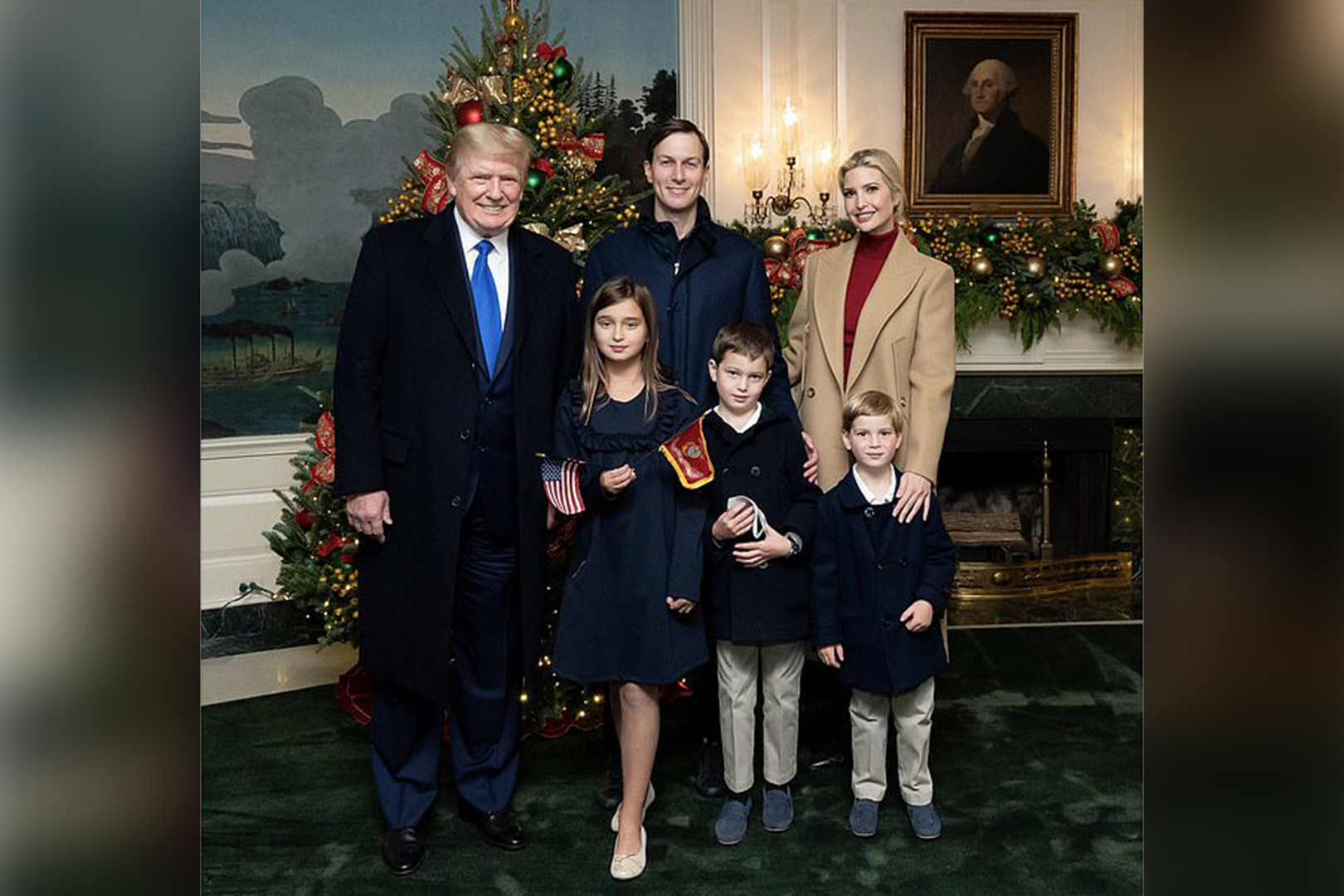 Donald Trump, Tramp, Ivanka Tramp bozicna fotografija