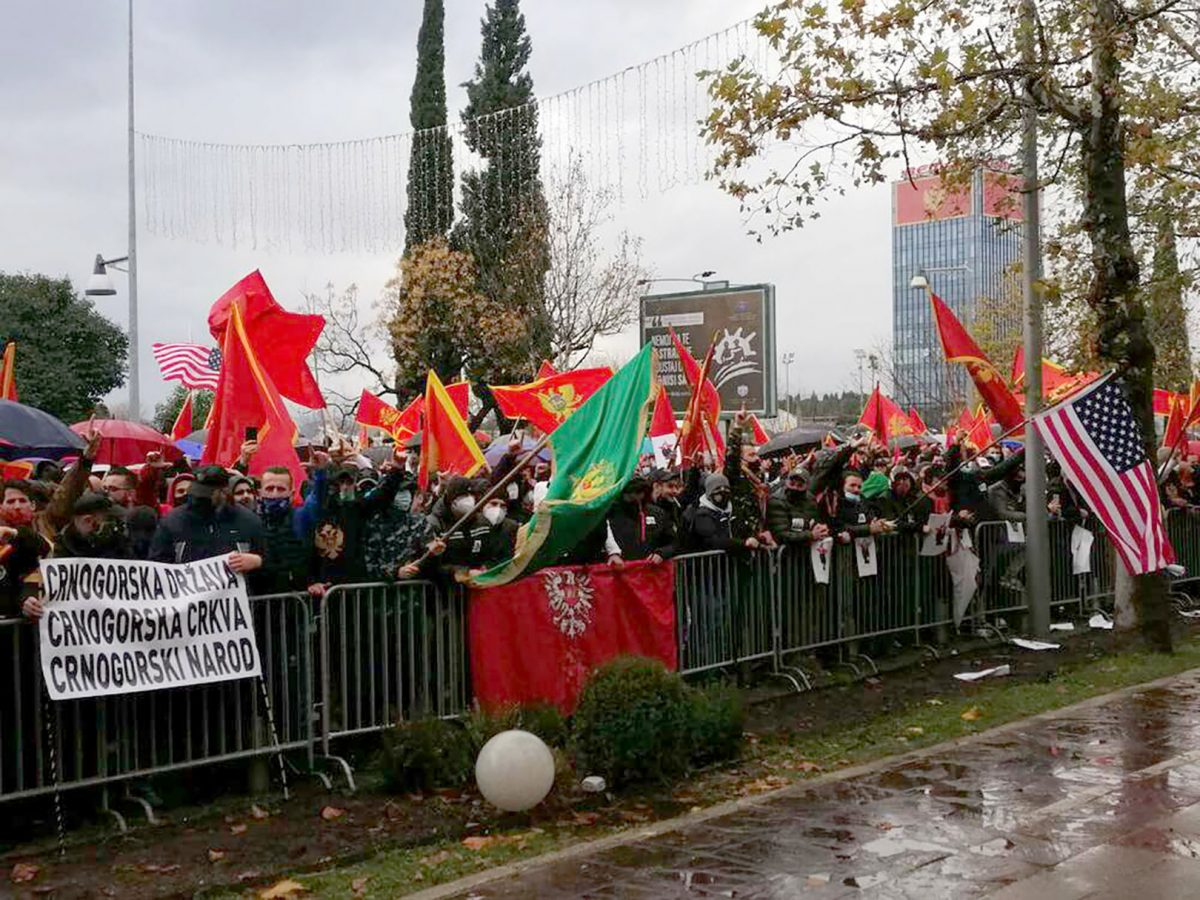 Podgorica protest protiv izmene zakona o slobodi veroispovesti