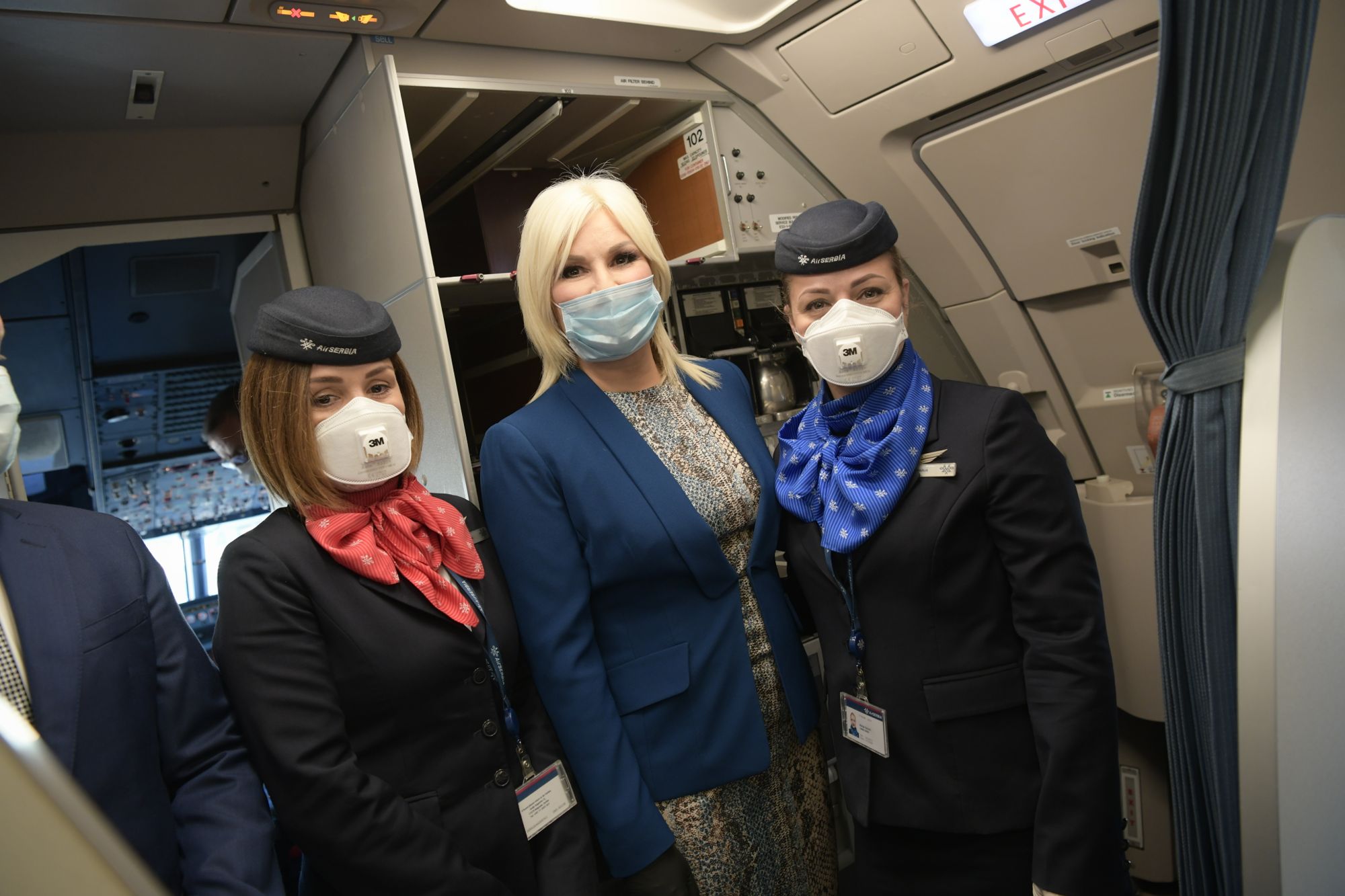 Beograd, 21.05.2020. Aerodrom "Nikola Tesla", prvi komercijalni let Air Serbia za Cirih posle koronavirusa, Zorana Mihajlović, stjuardese Foto: Goran Srdanov/Nova.rs