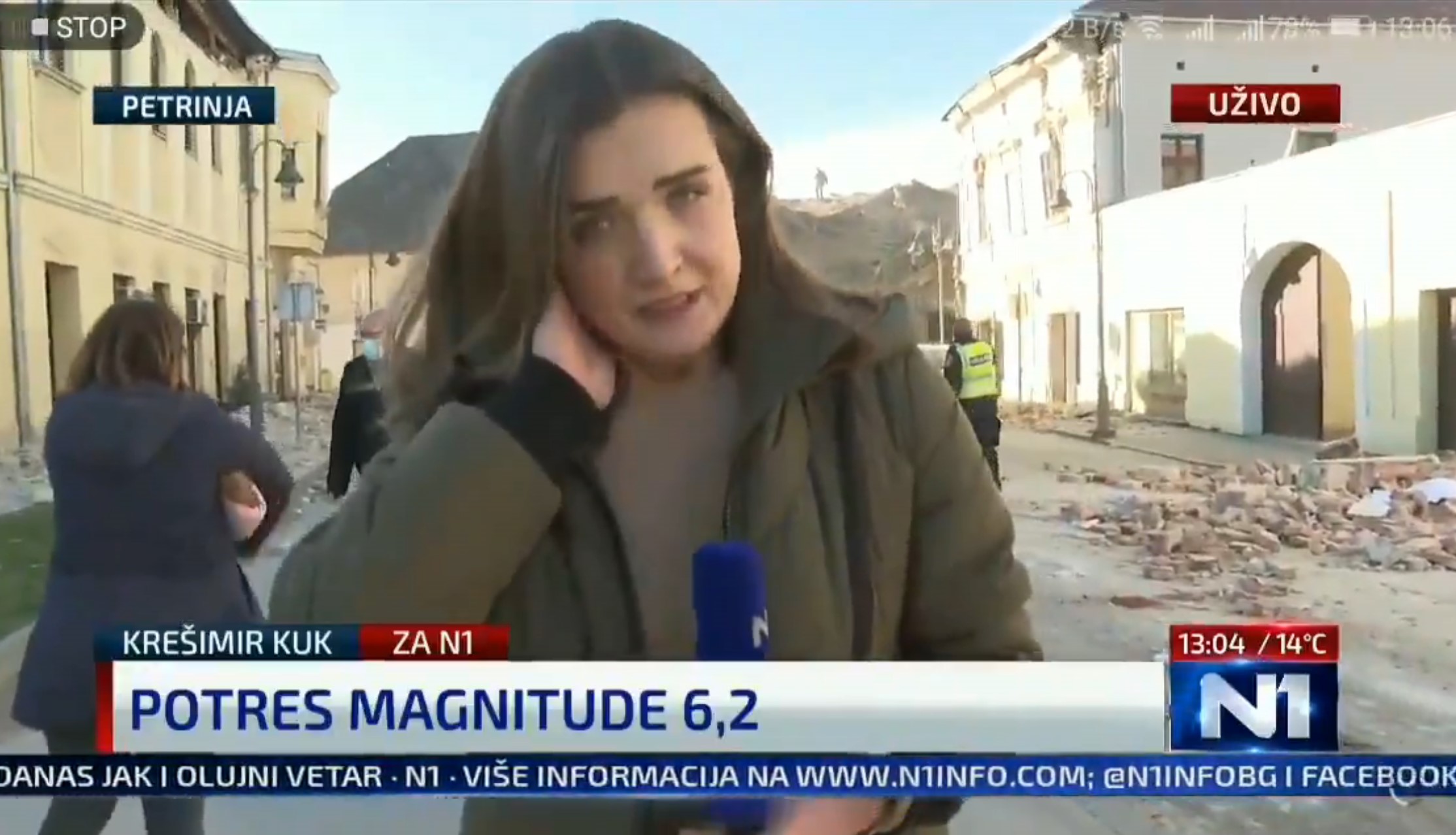 Reporterka N1 Petrinja