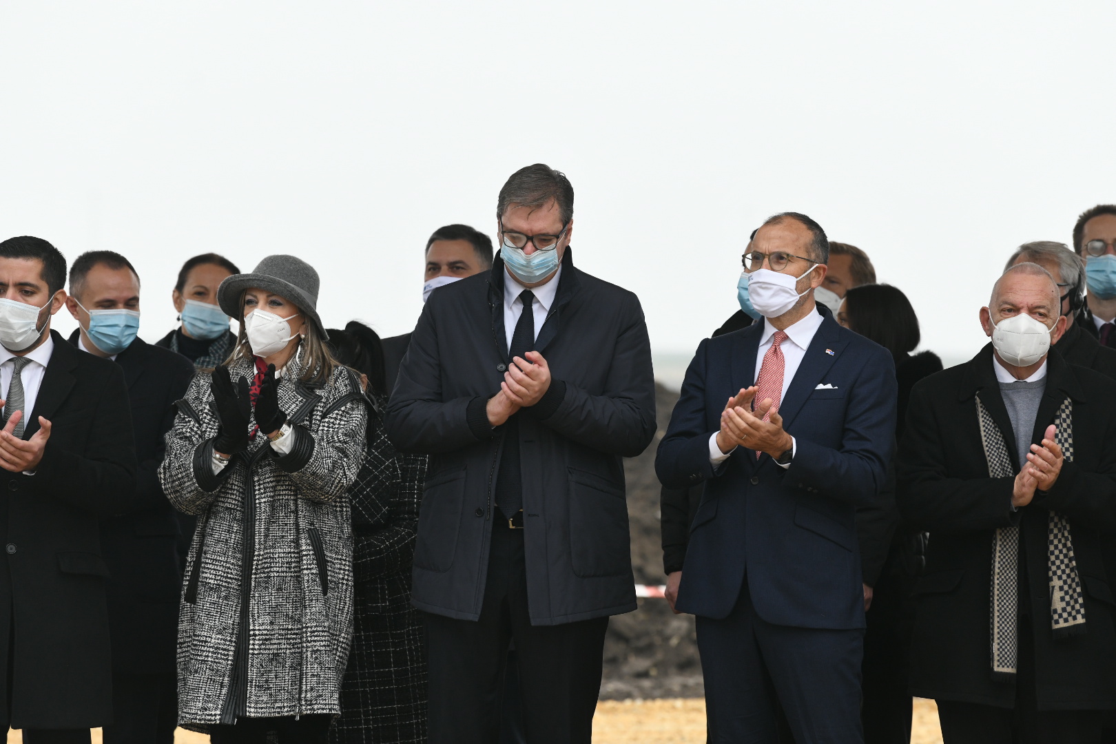 Beograd, 13.11.2020. Batajnica, Kamen temeljac  Intermodalni terminal, suva luka, drumsko-železnički čvor, Aleksandar Vučić Foto: Vesna Lalić/Nova.rs