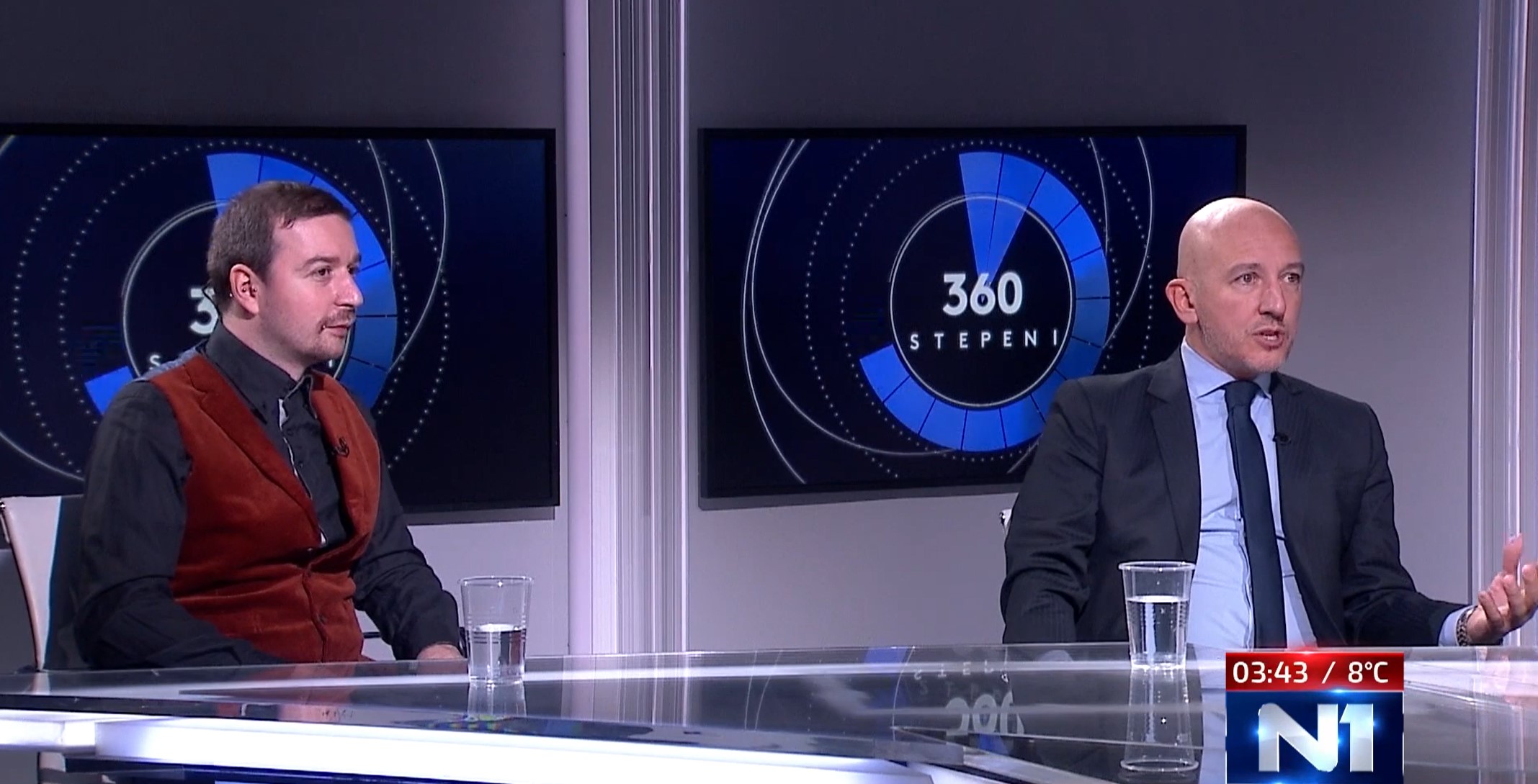 stevan dojčinović i majić miodrag u emisiji 360 stepeni n1
