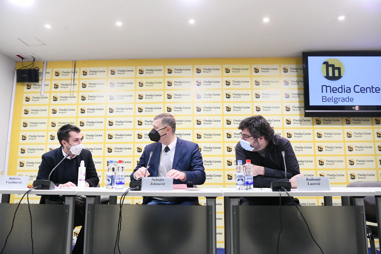 Beograd, 11.11.2020. Ne davimo Beograd, Konferencija za štampu, KZŠ, Radomir Lazović, Dobrica Veselinović, Nebojša Zelenović Foto: Vesna Lalić/Nova.rs