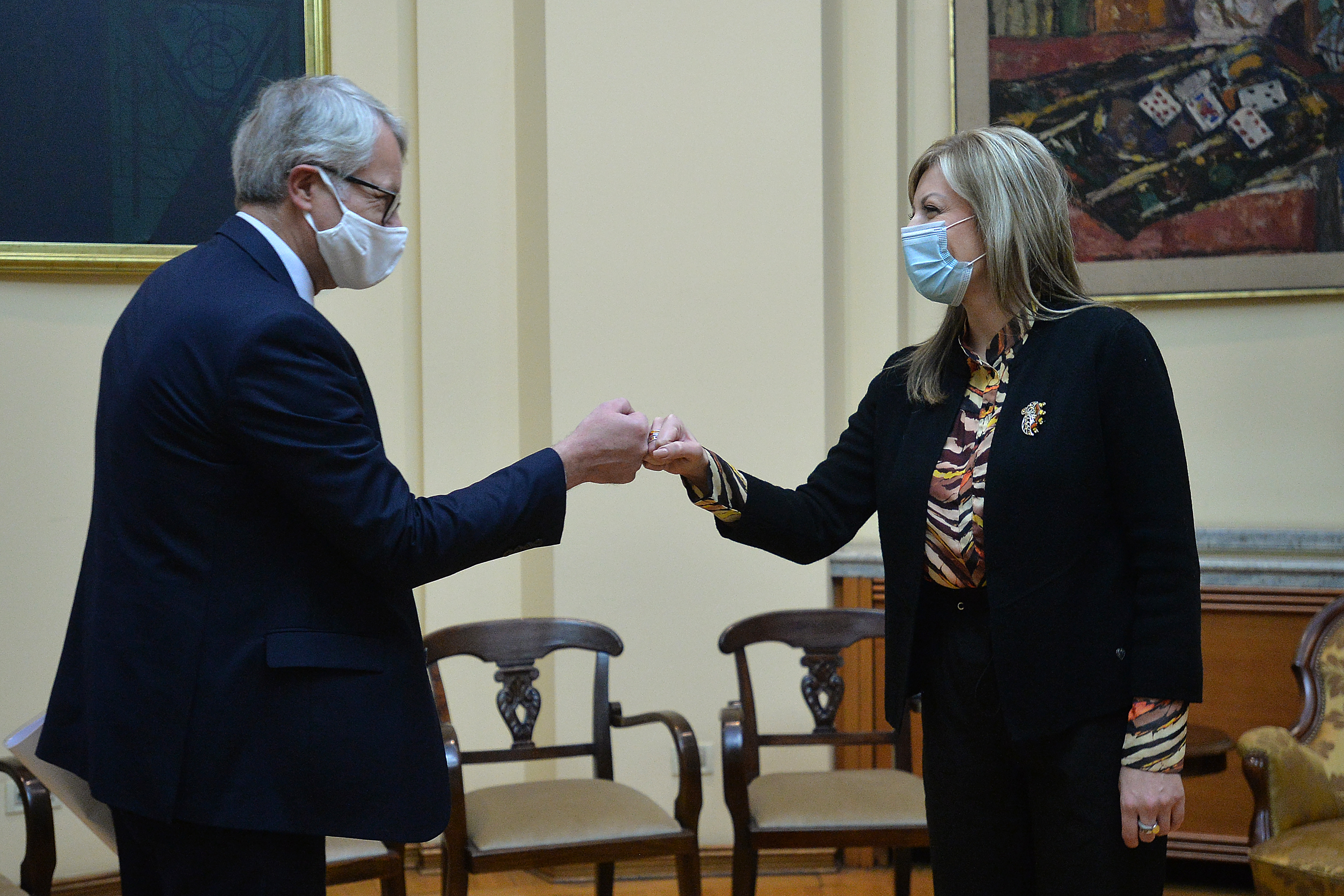 Beograd, 16. novembra 2020.- Ministar za evropske integracije Jadranka Joksimovic sastala se danas sa ambasadorom Finske u Srbiji Kimom Lahdevirtom. FOTO TANJUG/ ZORAN ZESTIC/ nr