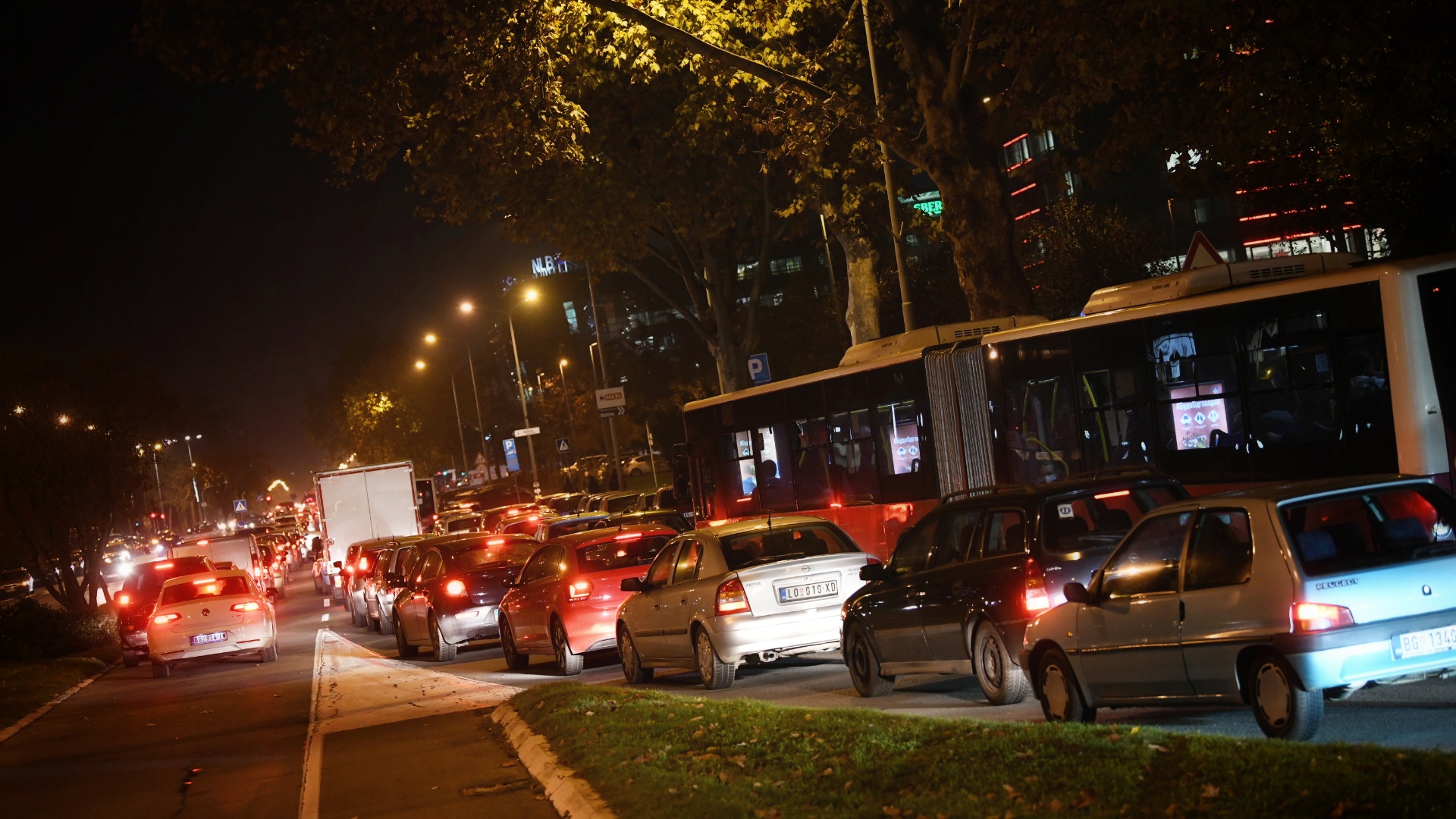 Beograd 16. novembar 2020. Zastoj u saobracaju, saobracajna guzva zbog policijske vezbe Foto:Vesna Lalić/Nova.rs