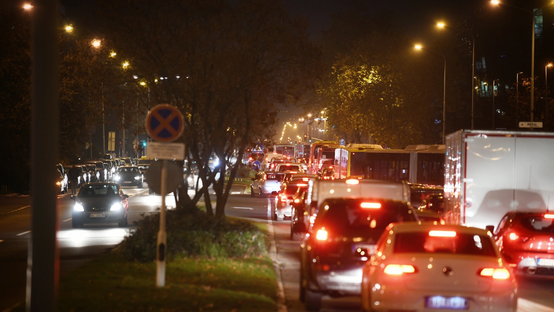 Beograd 16. novembar 2020. Zastoj u saobracaju, saobracajna guzva zbog policijske vezbe Foto:Vesna Lalić/Nova.rs