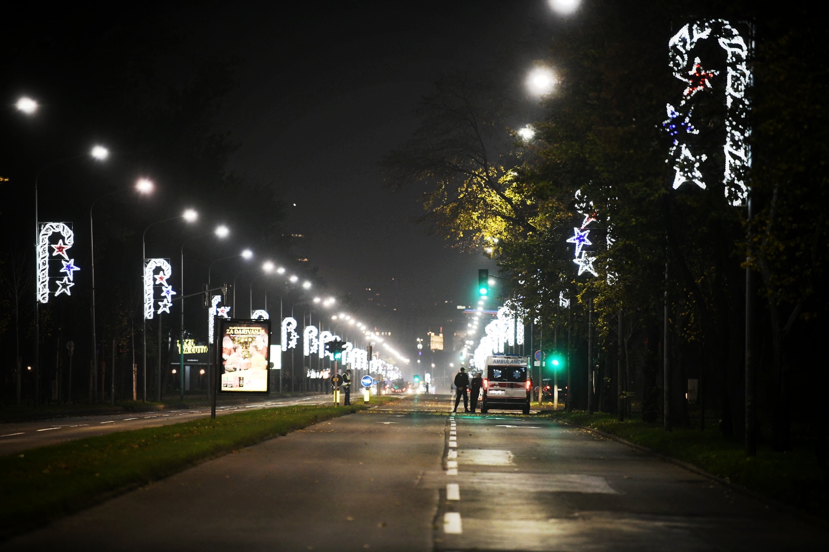 Beograd 16. novembar 2020. Zastoj u saobracaju, saobracajna guzva zbog policijske vezbe hitna pomoc Foto:Vesna Lalić/Nova.rs