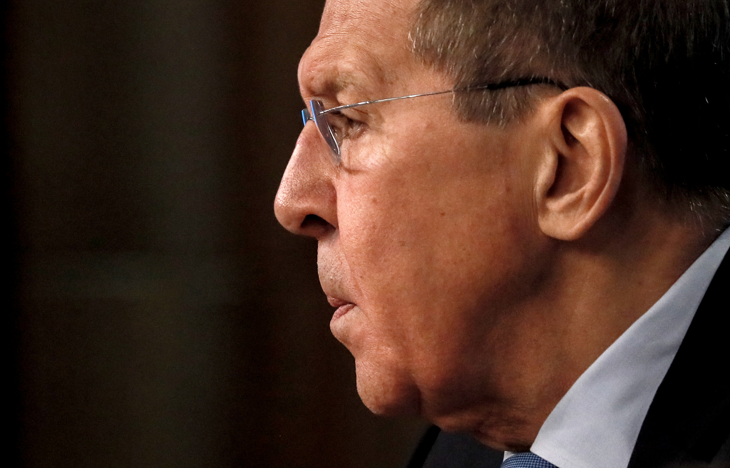 Russian acting Foreign Minister Sergei Lavrov holds news conference in Moscow