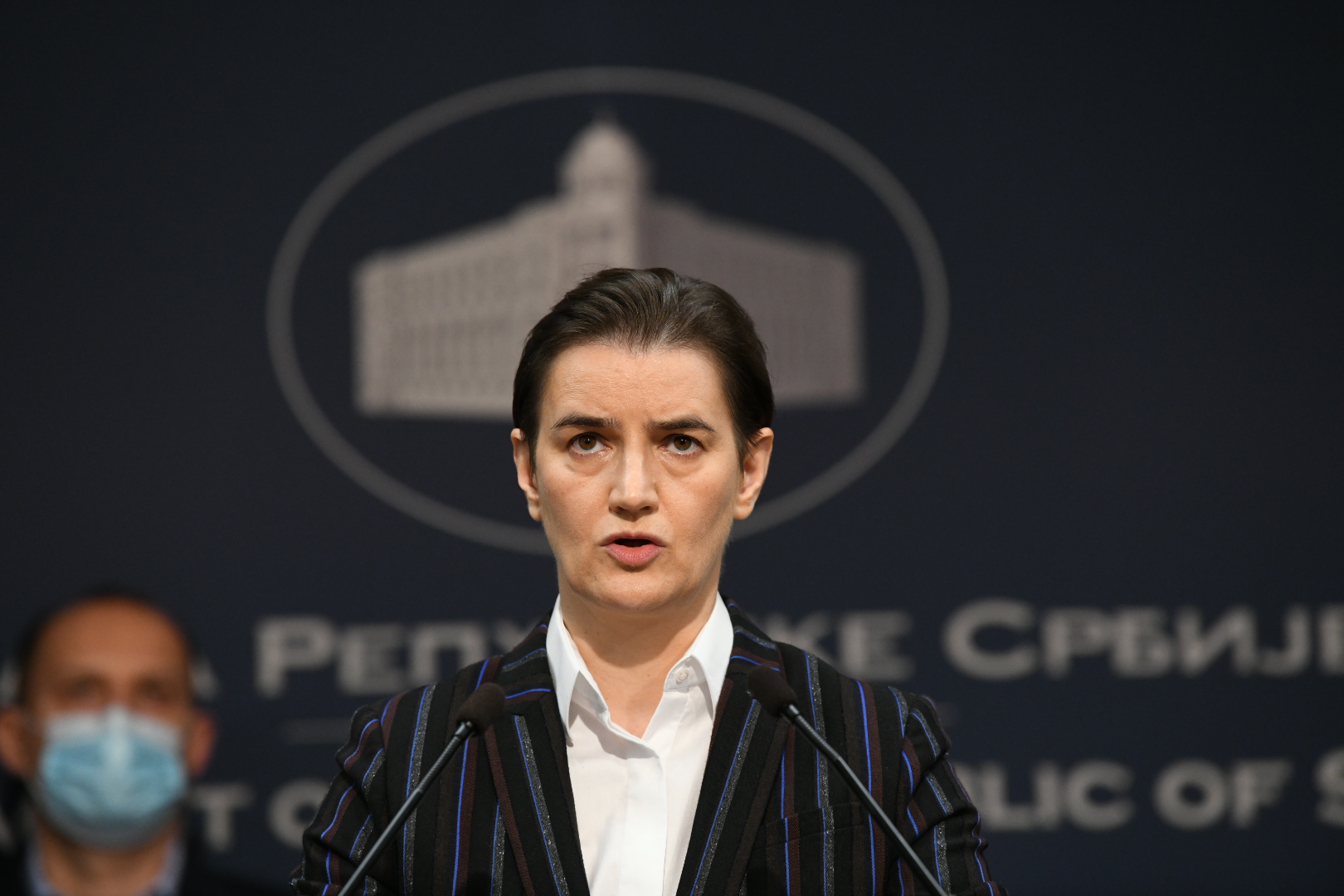 Beograd 15. novembar 2020. Ana Brnabic, Vanredna sednica Vlade Srbije, zasedanje ministara povodom donosenja novih mera za suzbijanje sirenja pandemije koronavirusa Foto:Vesna Lalić/Nova.rs