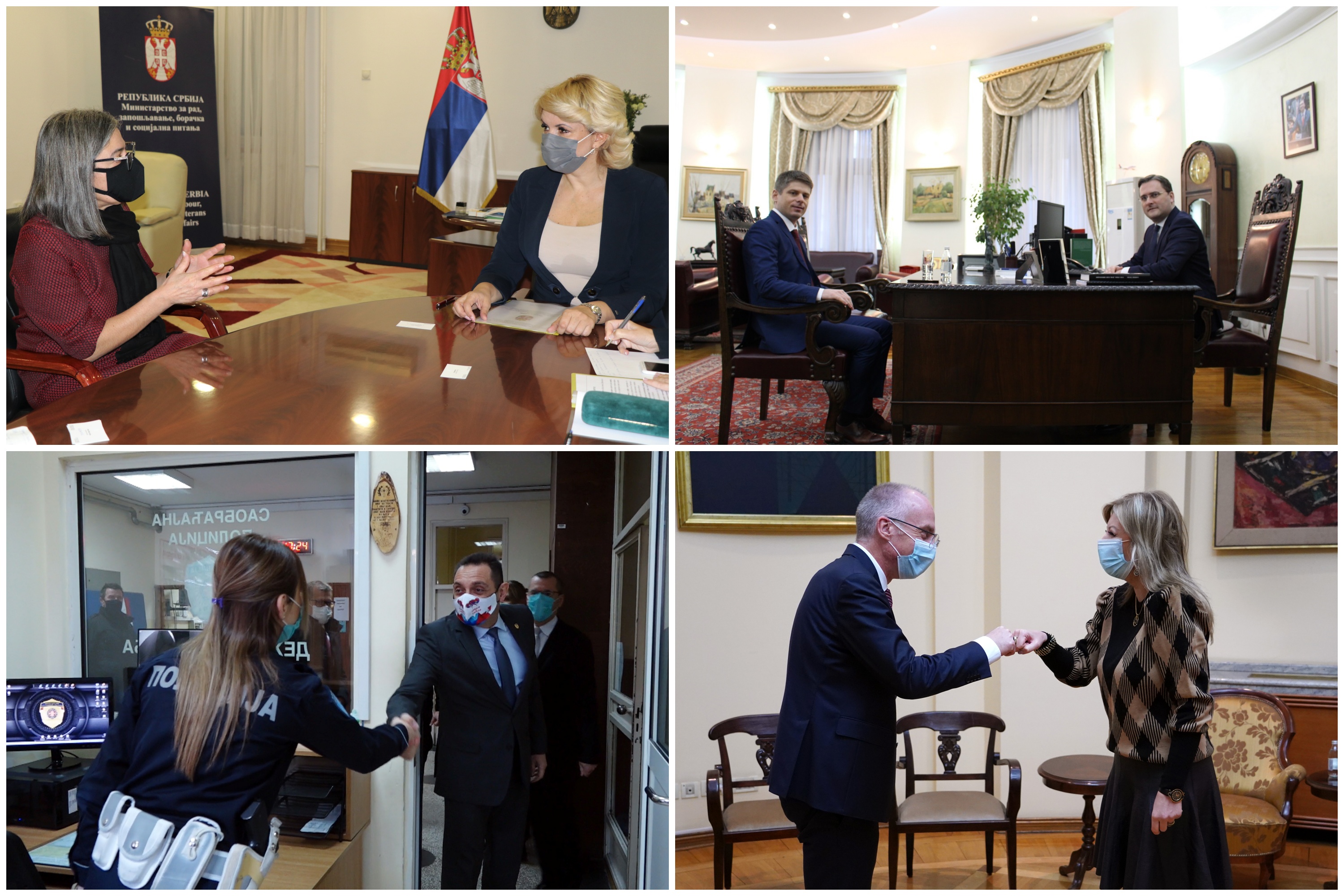 Darija Kisić Tepavčević, Nikola Selaković, Aleksandar Vulin, Jadranka Joksimović, promocija, promocije, kombo Foto: TANJUG/ MINISTARSTVO ZA RAD/ mn / Ministarstvo spoljnih poslova/MUP Srbije/TANJUG /DRAGAN KUJUNDZIC/ bs