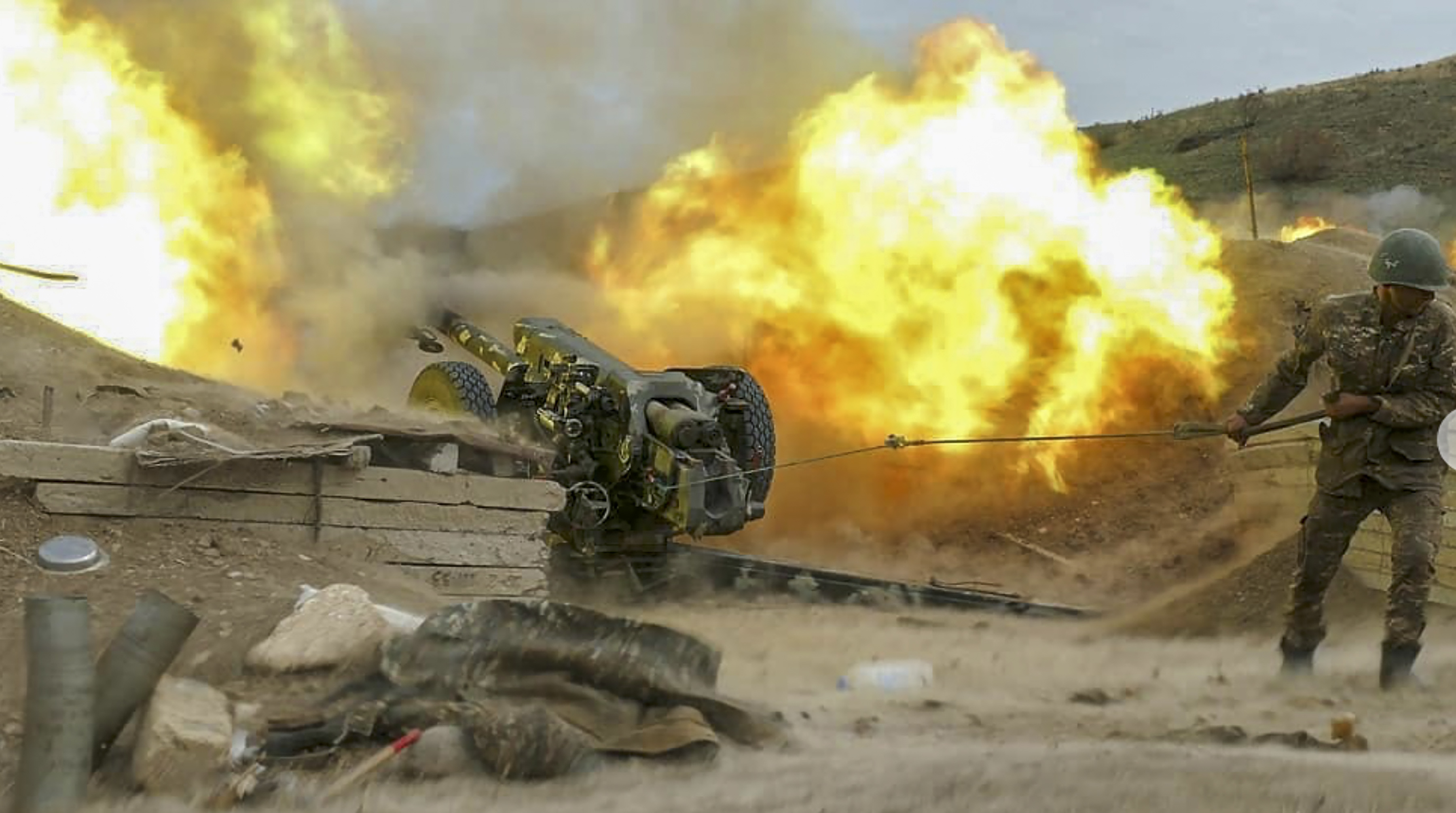 Armenia and Azerbaijan in armed conflict over Nagorno-Karabakh region