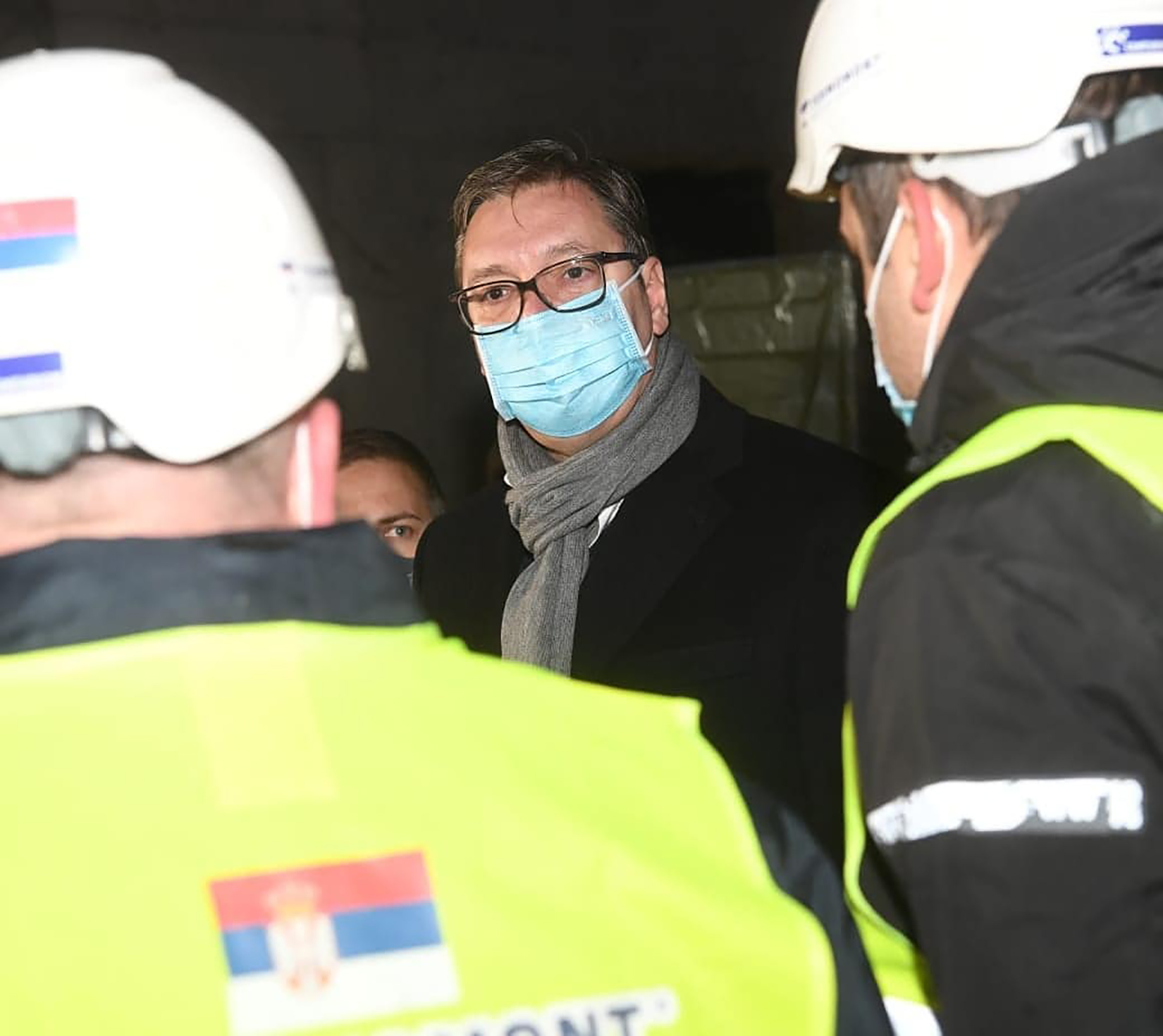 Krusevac, 29. novembra 2020 - Predsednik Republike Srbije Aleksandar Vucic obisao je radove na novoj Kovid bolnici u Krusevcu. TANJUG/ INSTAGRAM BUDUCNOSTSRBIJEAV/ fotografija niske rezolucije/ mn