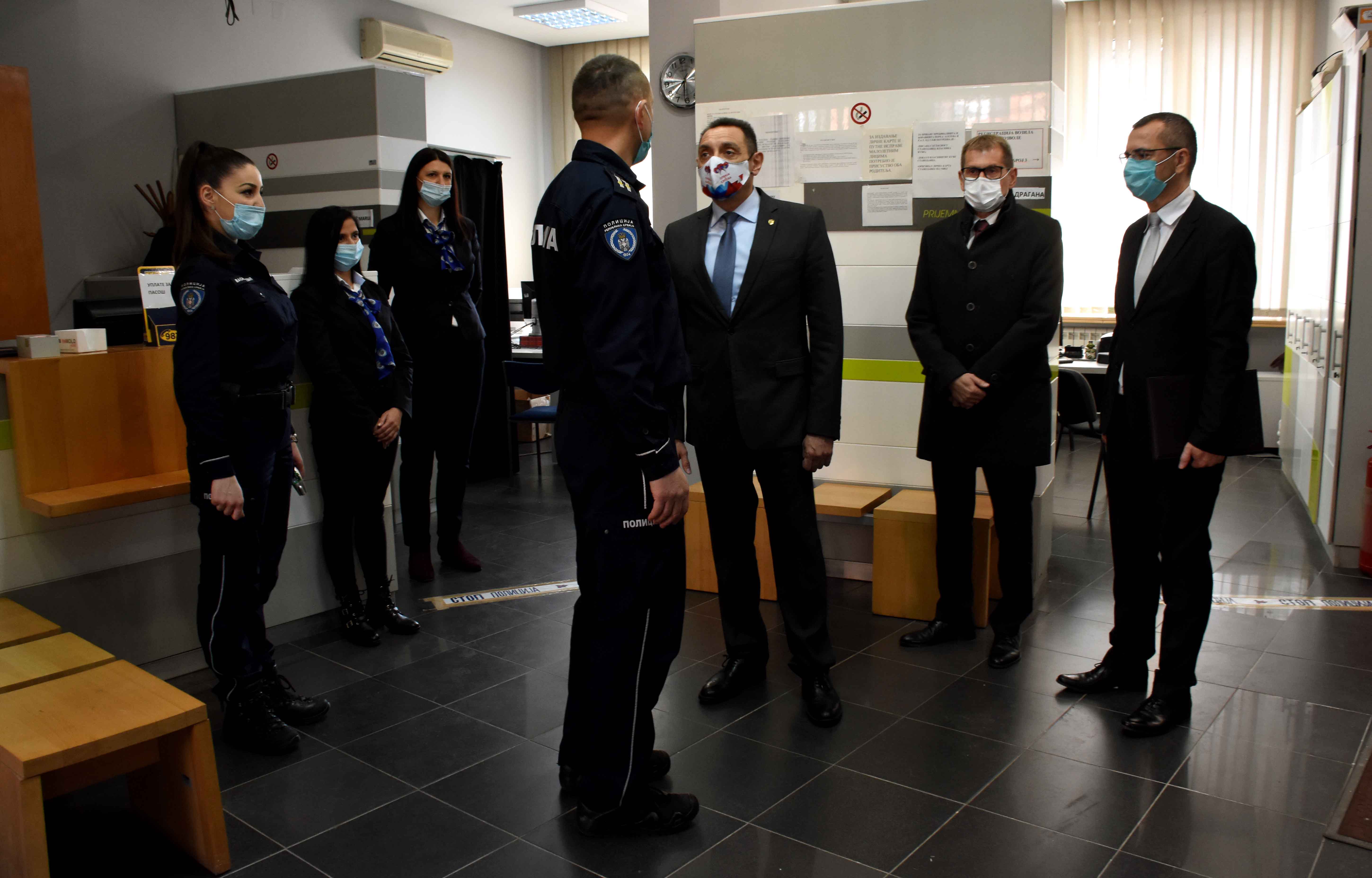 Aleksandar Vulin, Vladimir Rebić, obilazak, poseta, Policijska uprava Užice, Policijska uprava Požega Foto: MUP Srbije