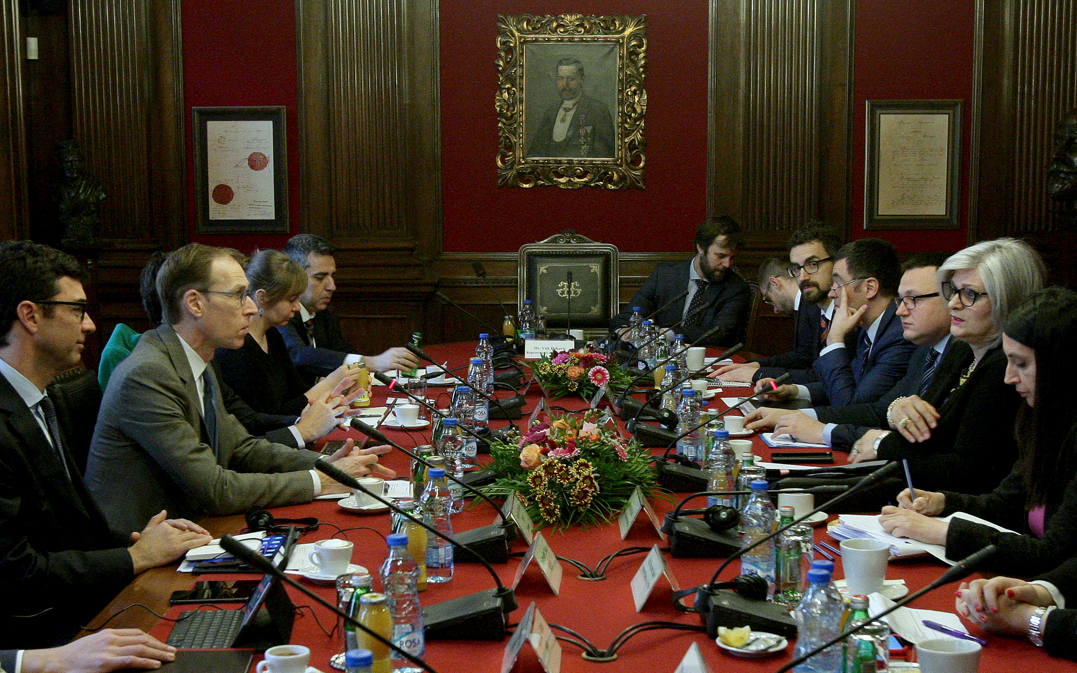 Beograd, 24. februara 2020. - Plenarni sastanak delegacije Narodne banke Srbije koju predvodi guverner Jorgovanka Tabakovic i delegacije Medjunarodnog monetarnog fonda MMF. FOTO TANJUG/ SAVA RADOVANOVIC/ bk