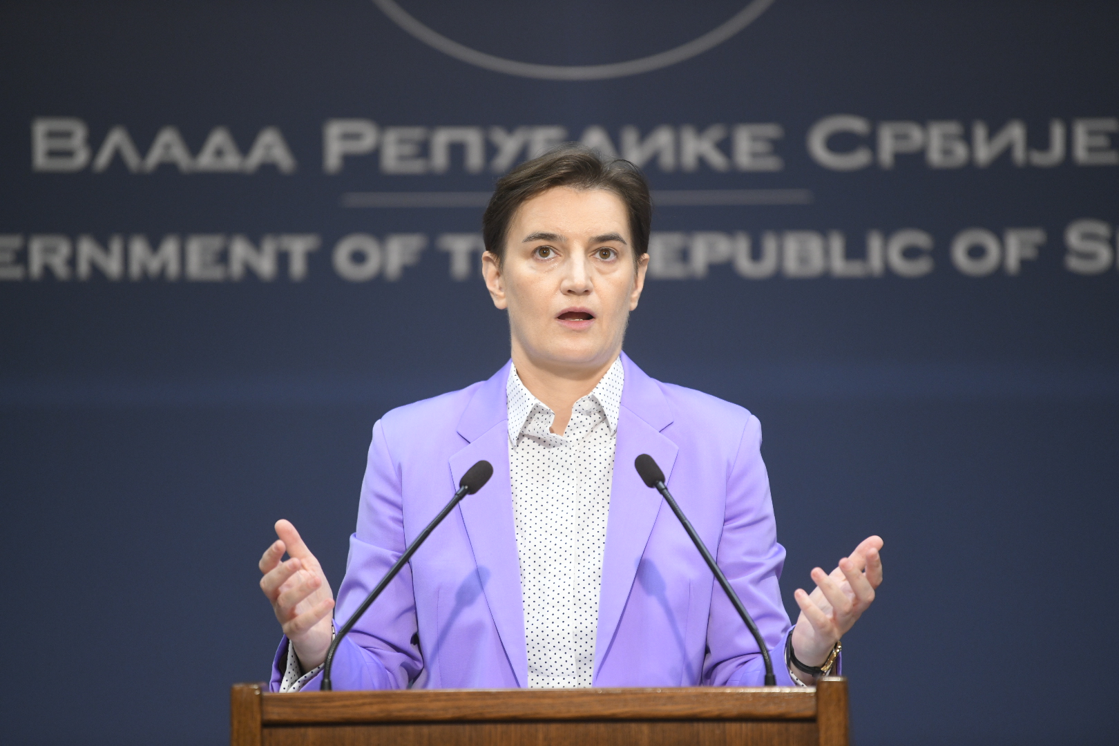Beograd 02. avgust 2020. Ana Brnabic tokom danasnje konferencije za novinare u Vladi Srbije Foto:Nemanja Jovanović/Nova.rs
