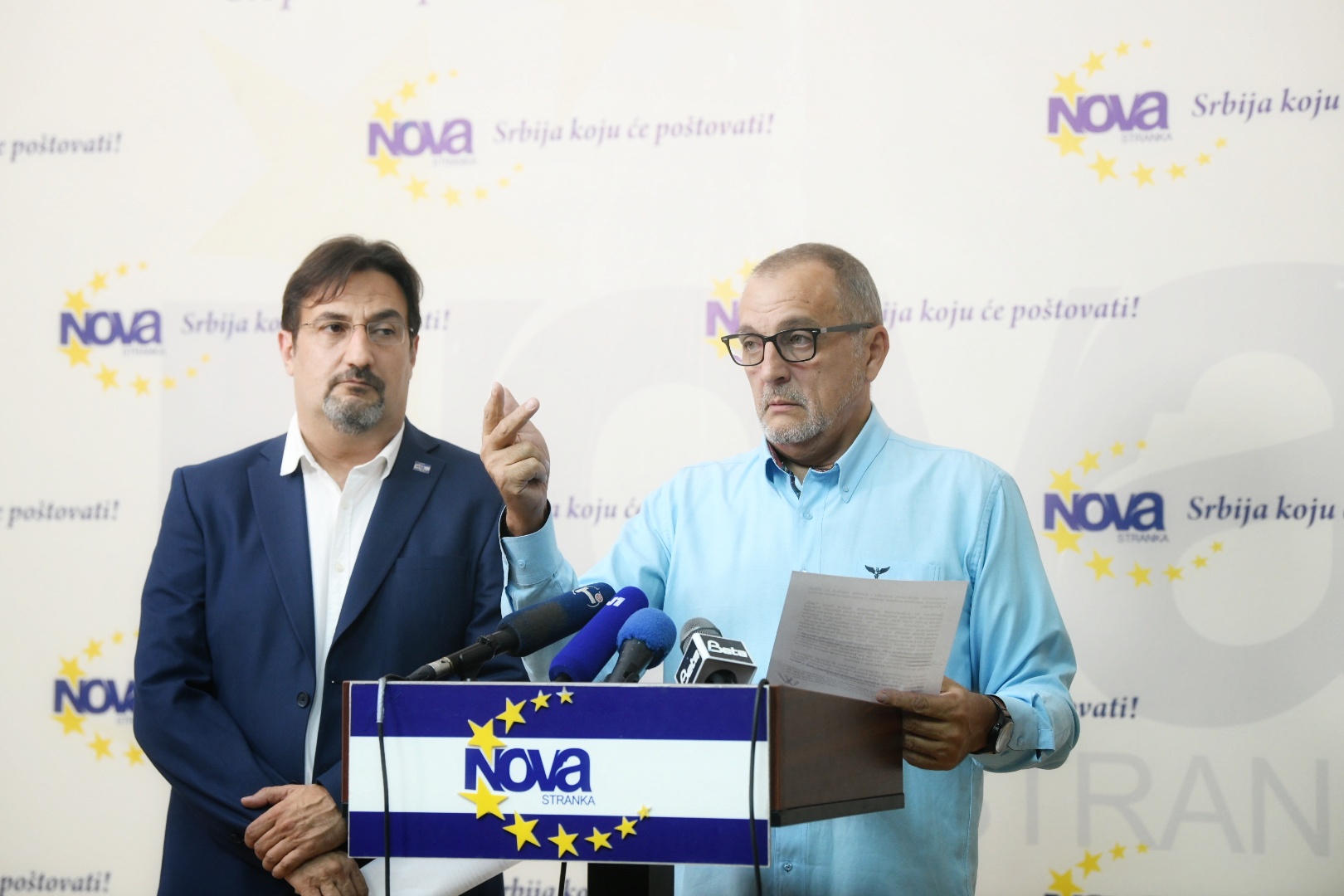 Beograd 24.09.2020. Aris Movsesijan, Zoran Živković. NOVA stranka, sastanak opozicije u prostorijama Nove stranke Foto: Vesna Lalić/Nova.rs