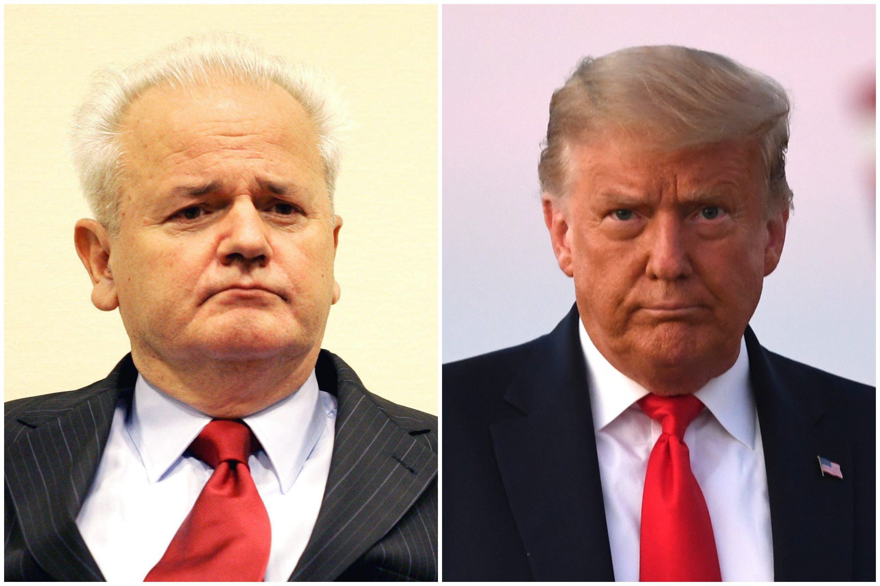 Slobodan Milošević, Donald Tramp, kombo Foto: EPA/Bas Czerwinski/SAUL LOEB / AFP / Profimedia