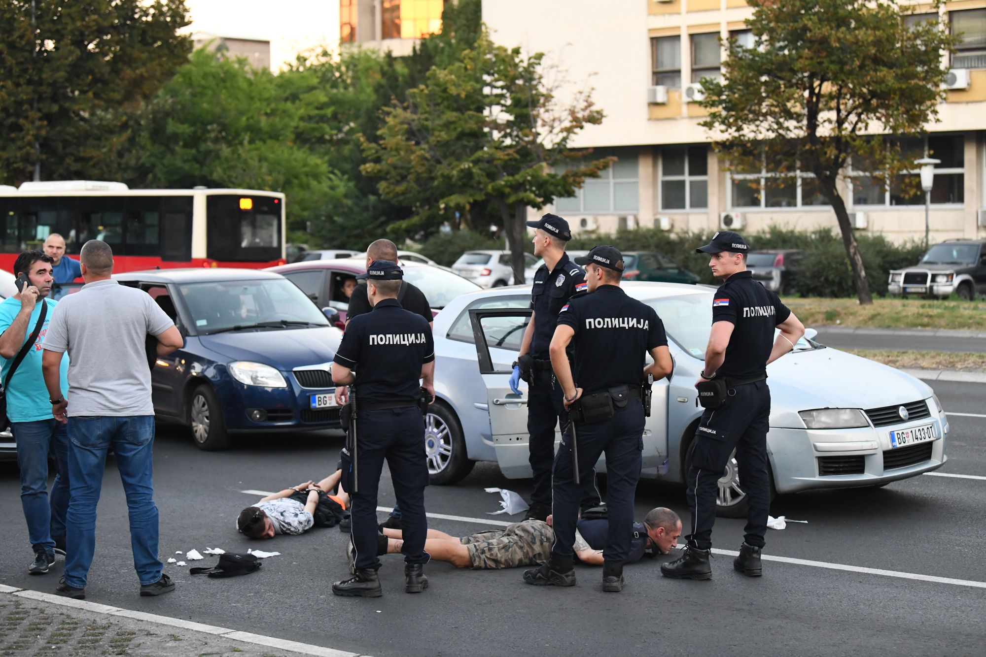 Beograd, 09.09.2020. Hapšenje, policija, stari Merkator Foto: Goran Srdanov/Nova.rs