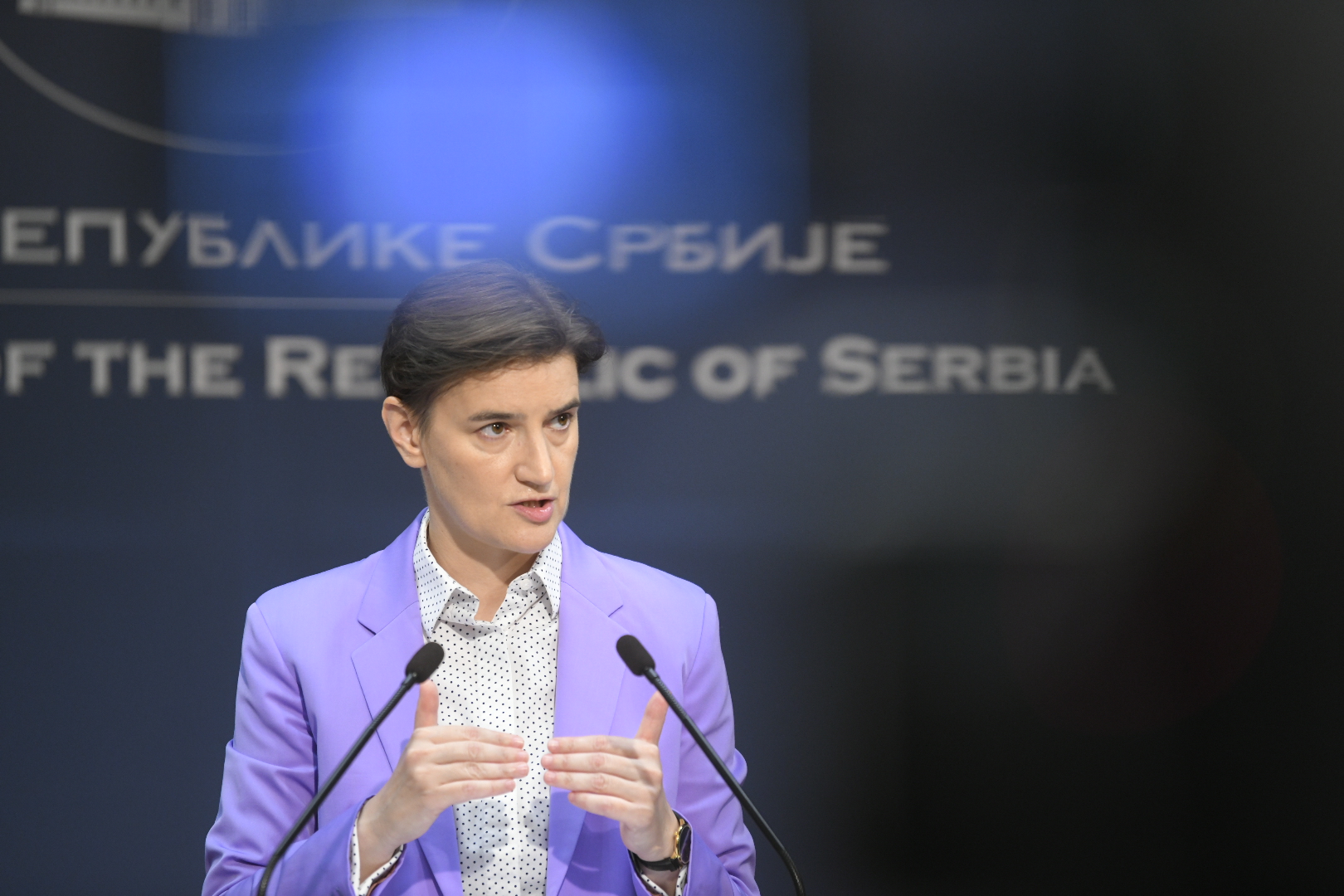 Beograd 02. avgust 2020. Ana Brnabic tokom danasnje konferencije za novinare u Vladi Srbije Foto:Nemanja Jovanović/Nova.rs