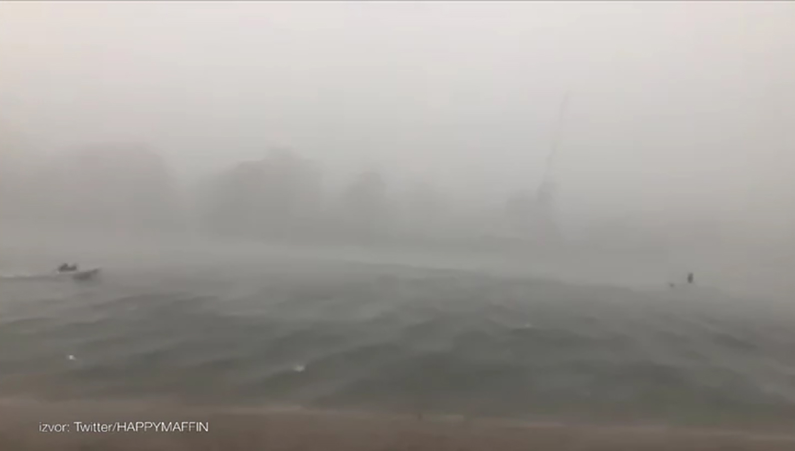 Dramaticno spasavanje na Adi, Ada Ciganlija, Nevreme