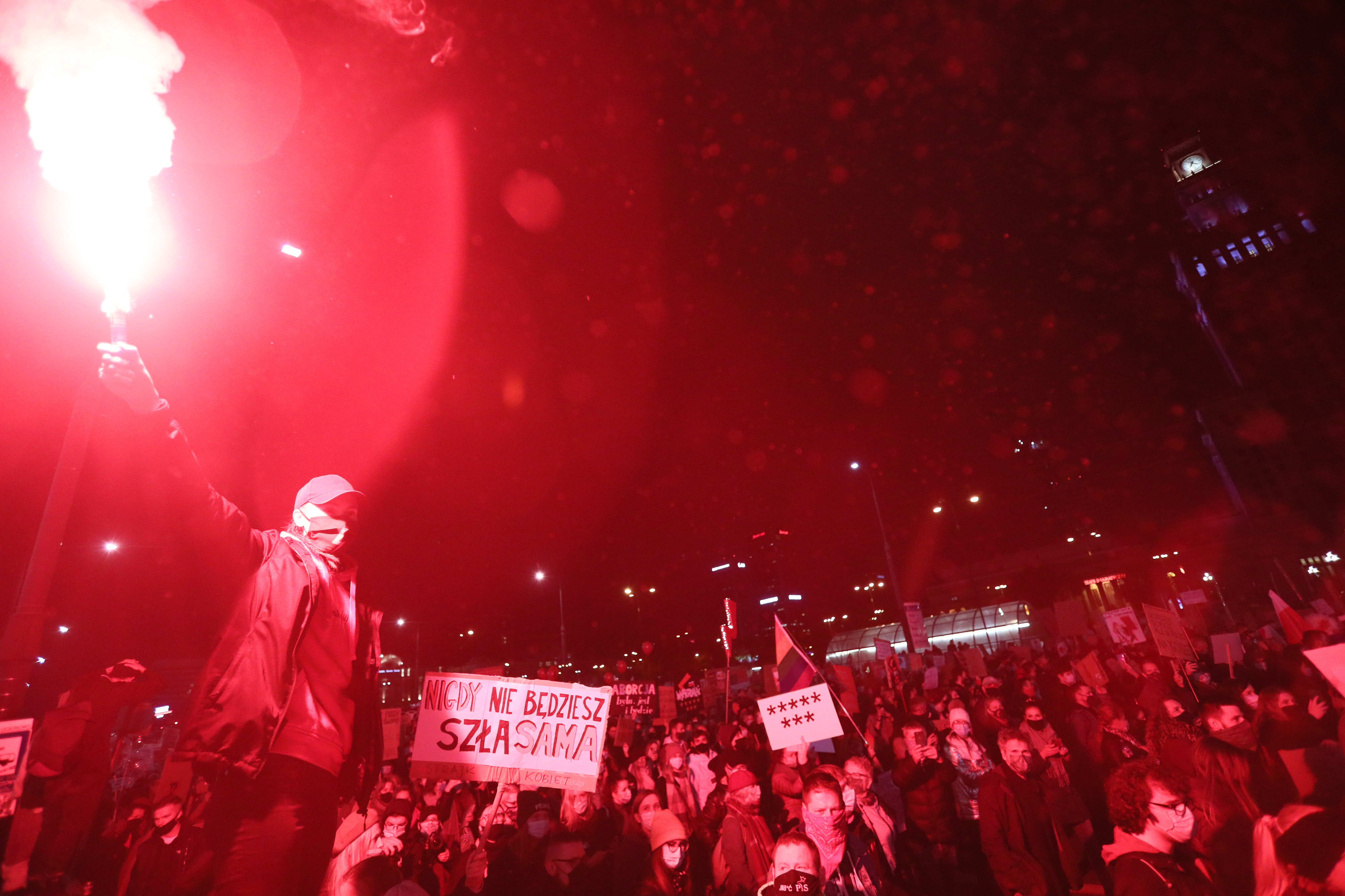Protest against the tightening of the abortion law in Warsaw