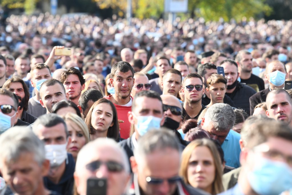 Podgorica, 01.11.2020. Hram Hristovog Vaskrsenja u Podgorici, Saborni hram Podgorica, Saborna crkva Podgorica, Liturgija, opelo i sahrana, zaupokojena liturgija, Mitropolit Amfilohije Radović Foto: Goran Srdanov/Nova.rs