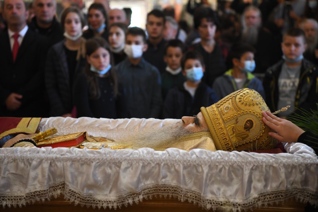 Podgorica, 01.11.2020. Hram Hristovog Vaskrsenja u Podgorici, Saborni hram Podgorica, Saborna crkva Podgorica, Liturgija, opelo i sahrana, zaupokojena liturgija, Mitropolit Amfilohije Radović Foto: Goran Srdanov/Nova.rs