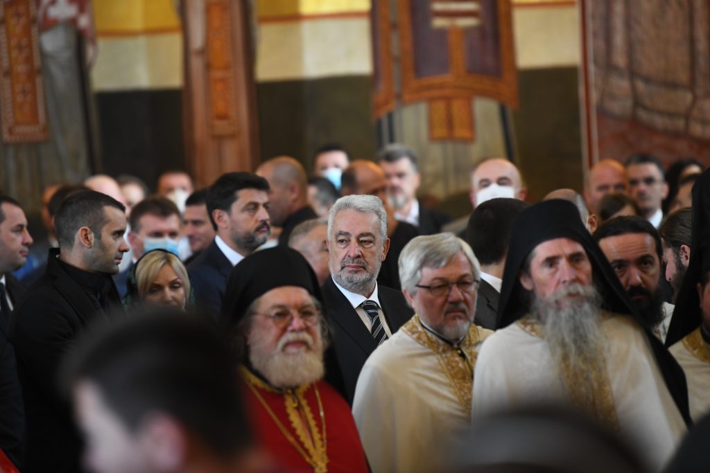 Podgorica, 01.11.2020. Hram Hristovog Vaskrsenja u Podgorici, Saborni hram Podgorica, Saborna crkva Podgorica, Liturgija i sahrana, Mitropolit Amfilohije Radović, Zdravko Krivokapić Foto: Goran Srdanov/Nova.rs