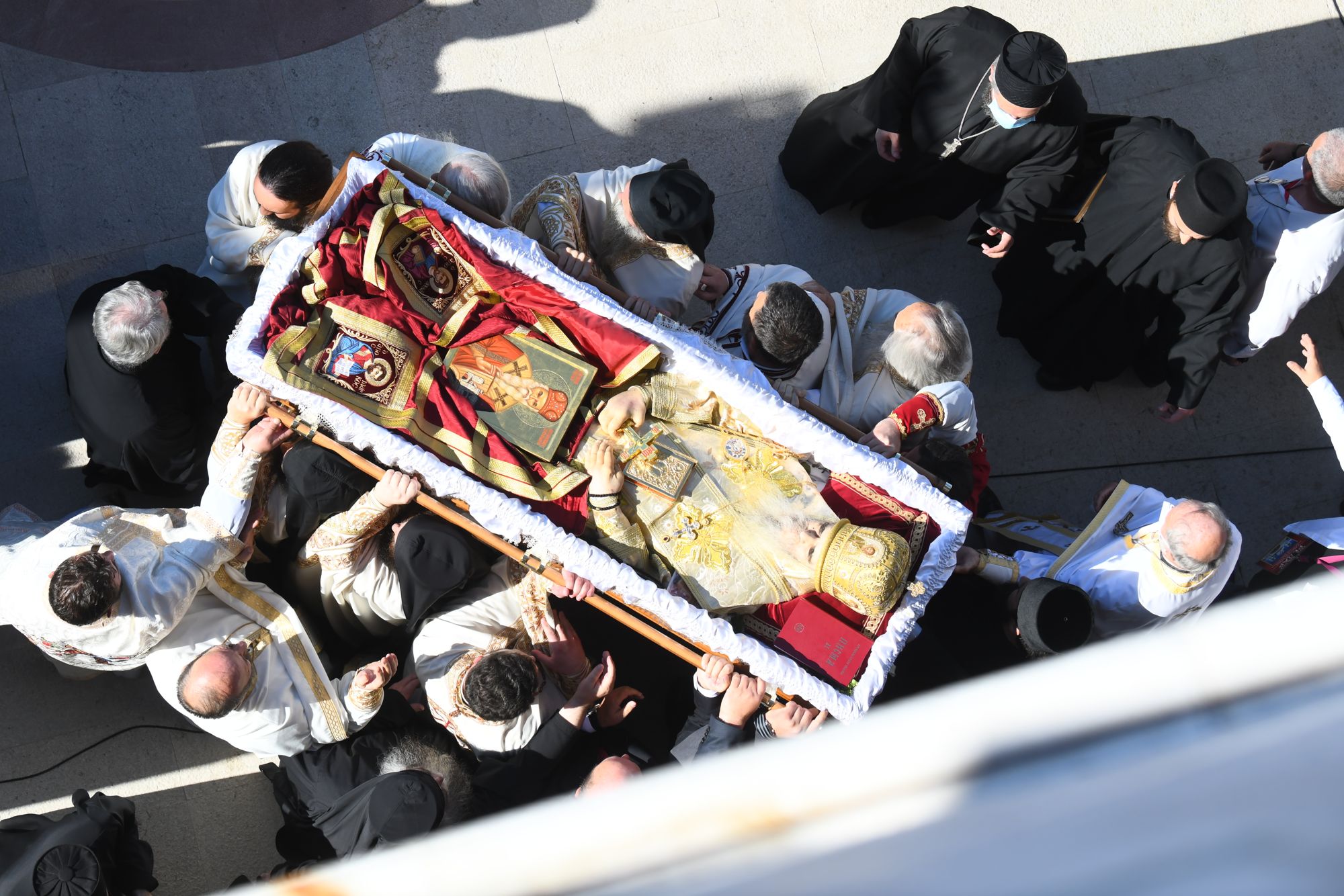 Podgorica, 01.11.2020. Hram Hristovog Vaskrsenja u Podgorici, Saborni hram Podgorica, Saborna crkva Podgorica, Liturgija, opelo i sahrana, zaupokojena liturgija, Mitropolit Amfilohije Radović Foto: Goran Srdanov/Nova.rs