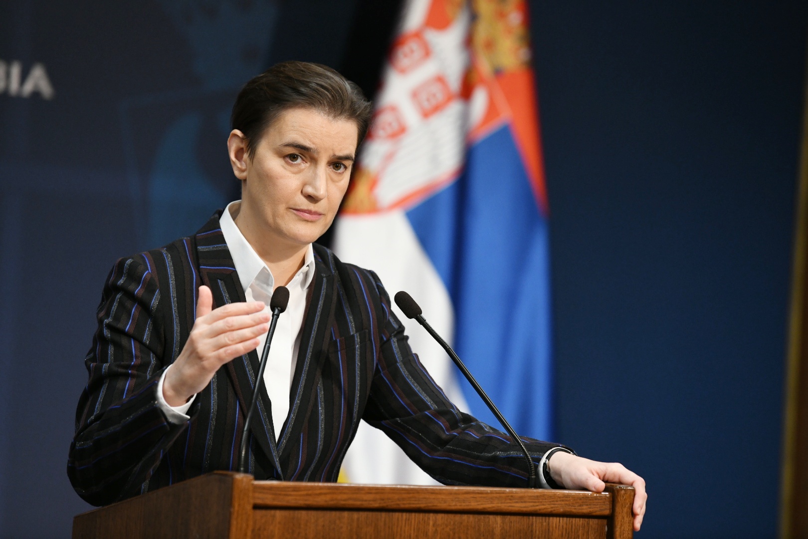 Beograd 15. novembar 2020. Ana Brnabic, Vanredna sednica Vlade Srbije, zasedanje ministara povodom donosenja novih mera za suzbijanje sirenja pandemije koronavirusa Foto:Vesna Lalić/Nova.rs