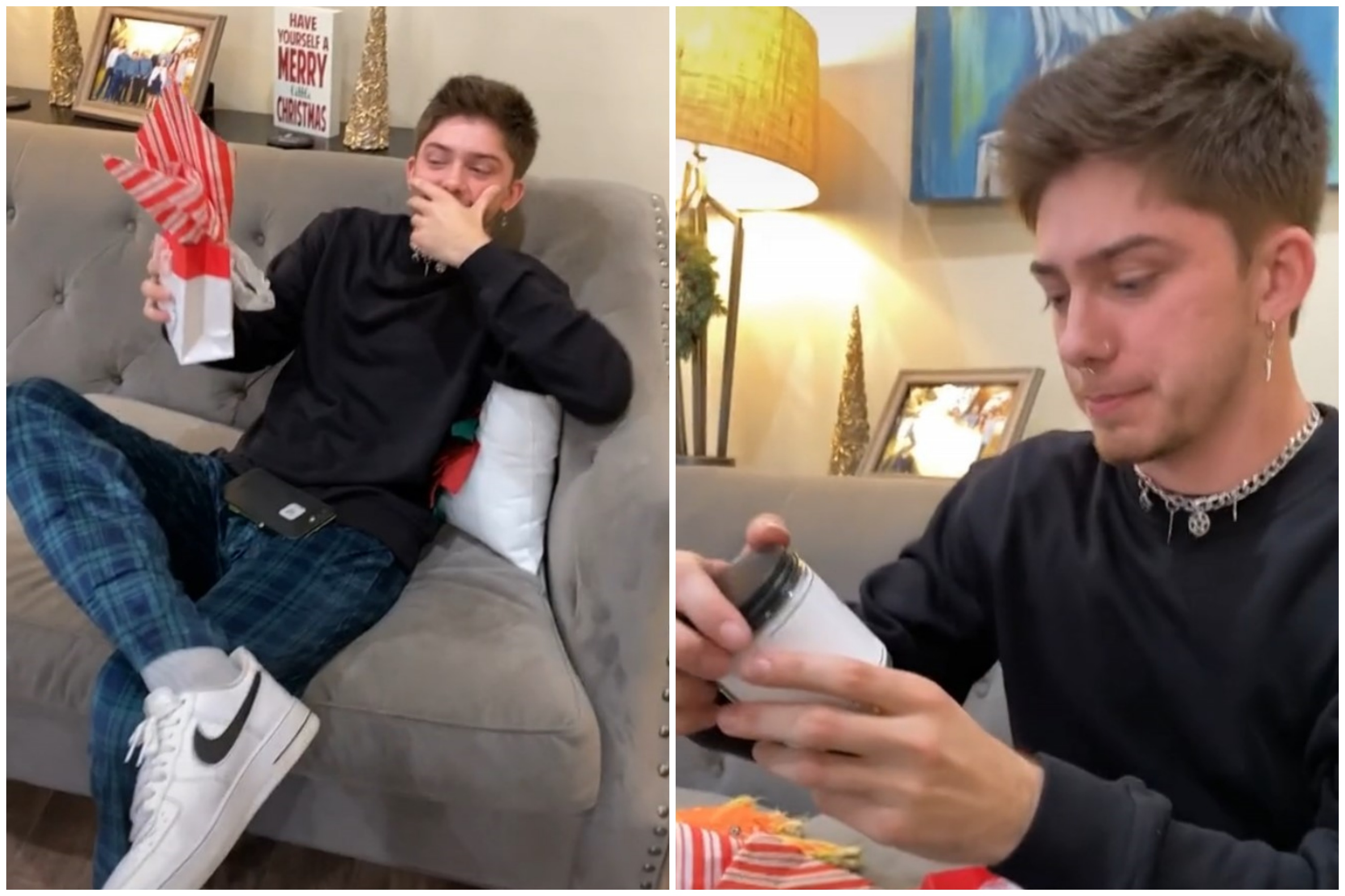 Poklon, unuk, baba, PS Foto: Printscreen/TikTok/tameekalal