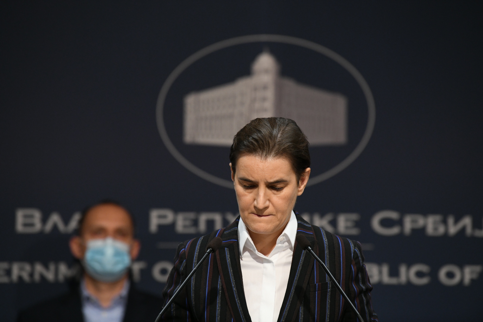 Beograd 15. novembar 2020. Ana Brnabic, Vanredna sednica Vlade Srbije, zasedanje ministara povodom donosenja novih mera za suzbijanje sirenja pandemije koronavirusa Foto:Vesna Lalić/Nova.rs