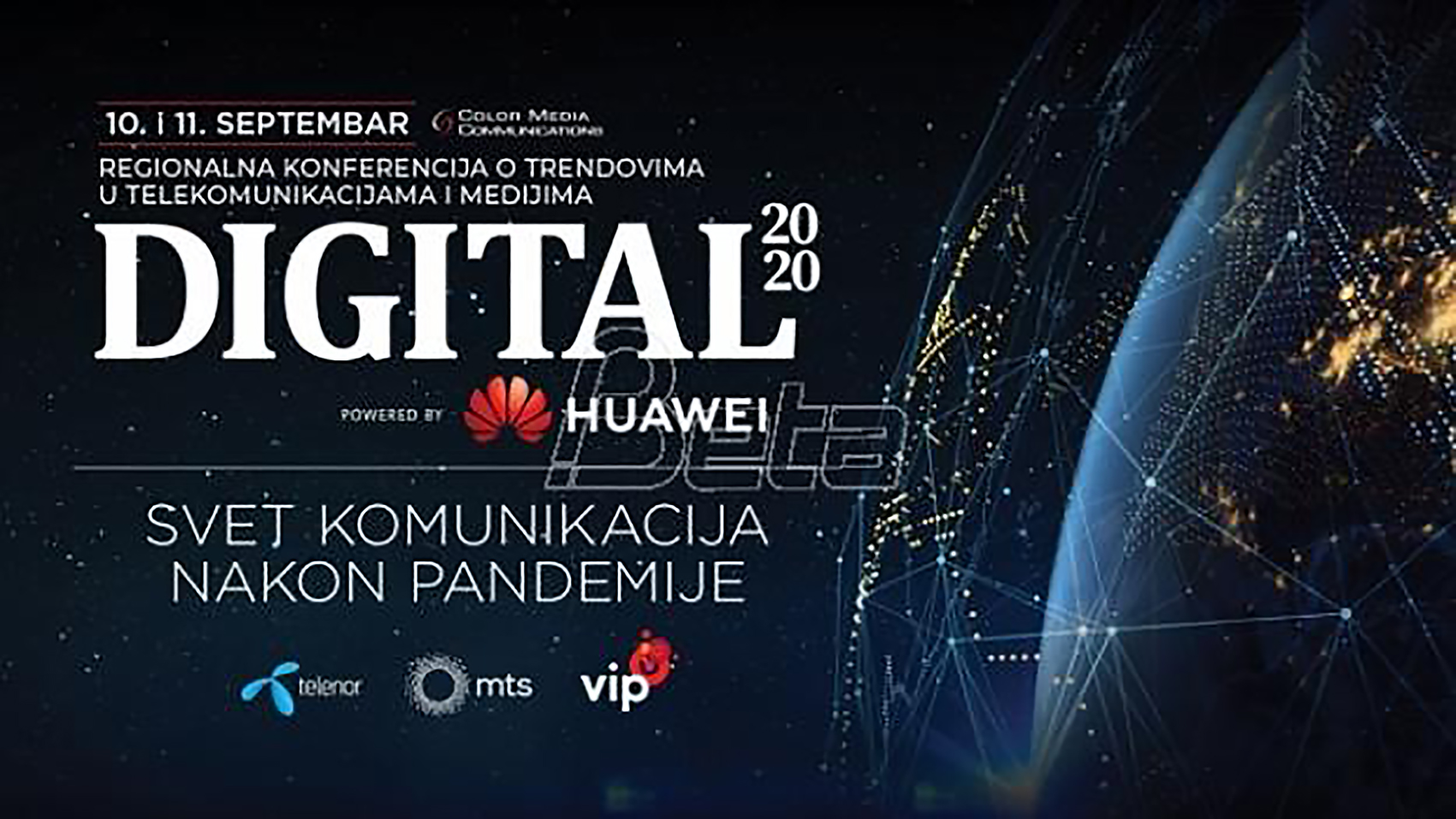 Pandemija korona virusa je veliki ispit za telekomunukacione kompanije koje su pokazale da mogu da se brzo prilagode novim uslovima, ocenjeno je danas na onlajn konferenciji o trendovima u telekomunikacijama i medijima "Digital 2020 powered by Huawei