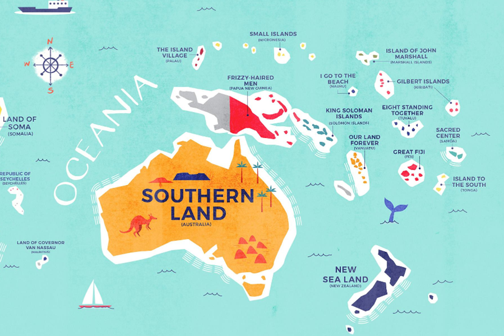 mapa sveta australija