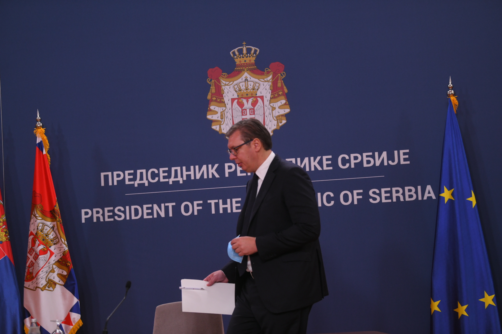 Beograd 05. oktobar 2020. Aleksandar Vucic predsednik Srbije na konferenciji saopstava ime novog mandatara Vlade Srbije Foto:Nemanja Jovanović/Nova.rs