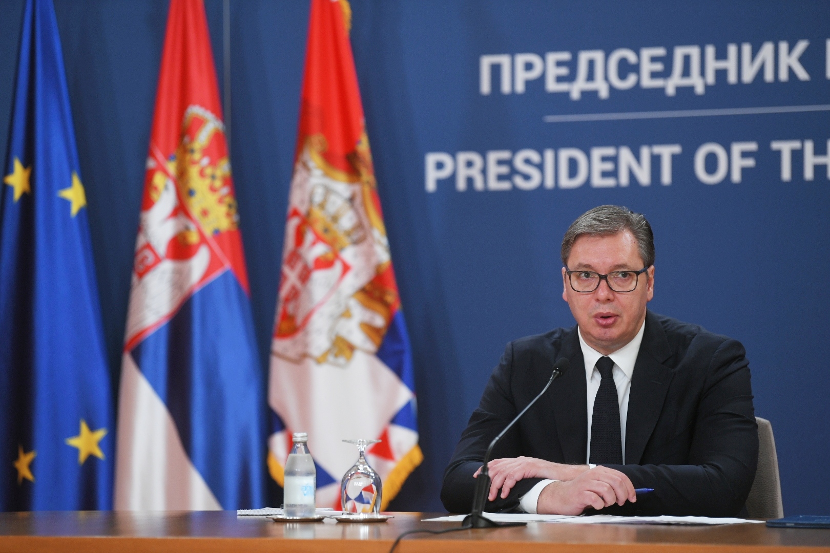 Beograd 05. oktobar 2020. Aleksandar Vucic predsednik Srbije na konferenciji saopstava ime novog mandatara Vlade Srbije Foto:Nemanja Jovanović/Nova.rs