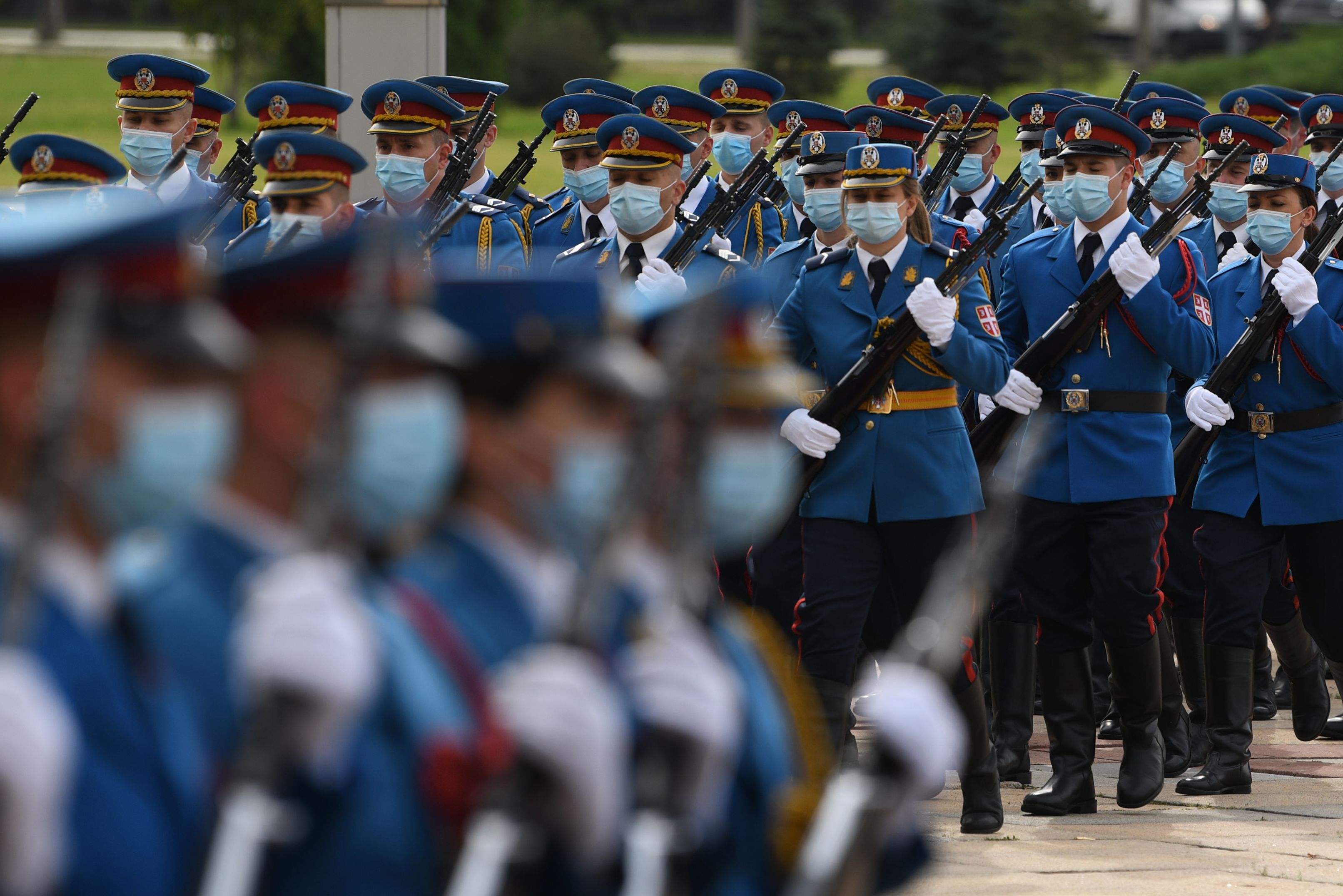 Beograd 07.10.2020. Doček princa Alberta od Monaka ispred Palate Srbija, vojska, počasna garda Foto: Filip Krainčanić/Nova.rs