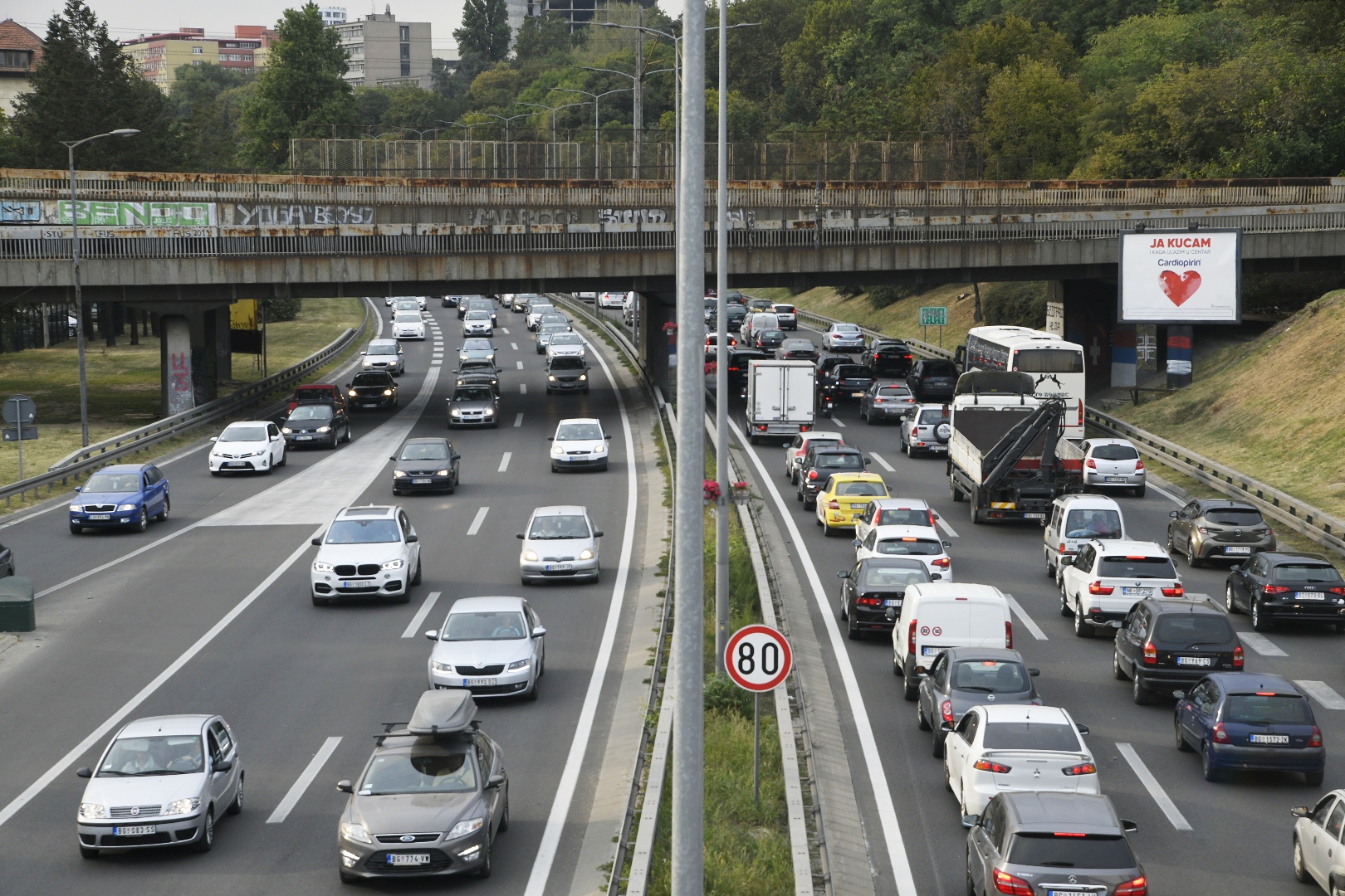Beograd 18. septembar 2020. Saobracajna guzva Autokomanda saobracaj Foto:Nemanja Jovanović/Nova.rs
