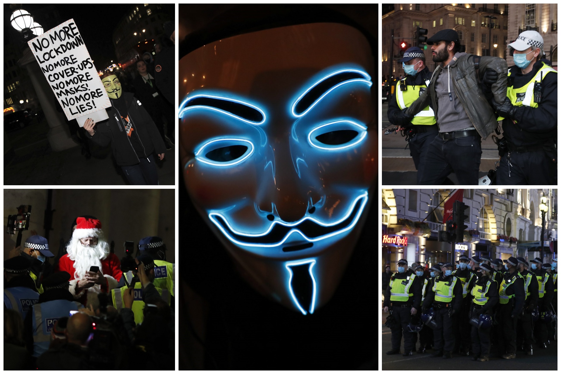 London anti lockdown protest kombo
