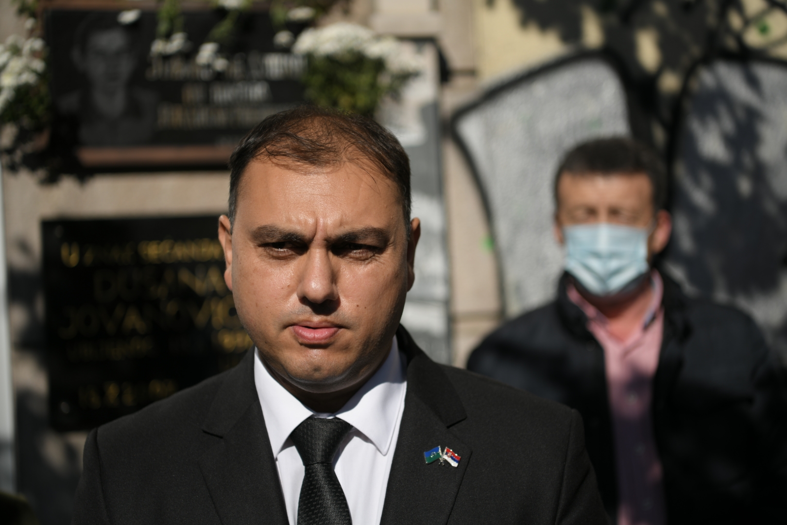 Beograd 18.10.2020. Pomen Dusanu Jovanovicu kojeg su ubili skinhedsi, skinheds, u Beogradskoj ulici, Beogradska 33, Dusan Jovanovic, rom, romi