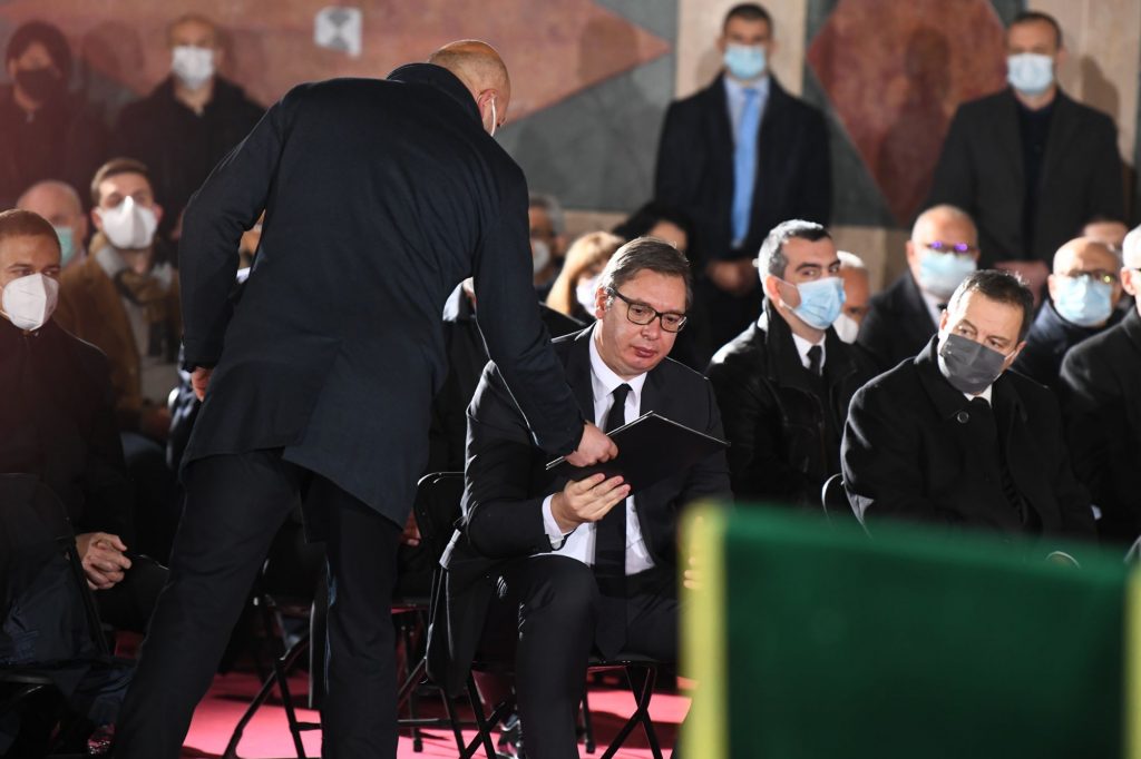 Beograd 22. novembar 2020. Sahrana patrijarha Irineja u Hramu Svetog Save aleksandar vučić  Foto:Goran Srdanov/Nova.rs