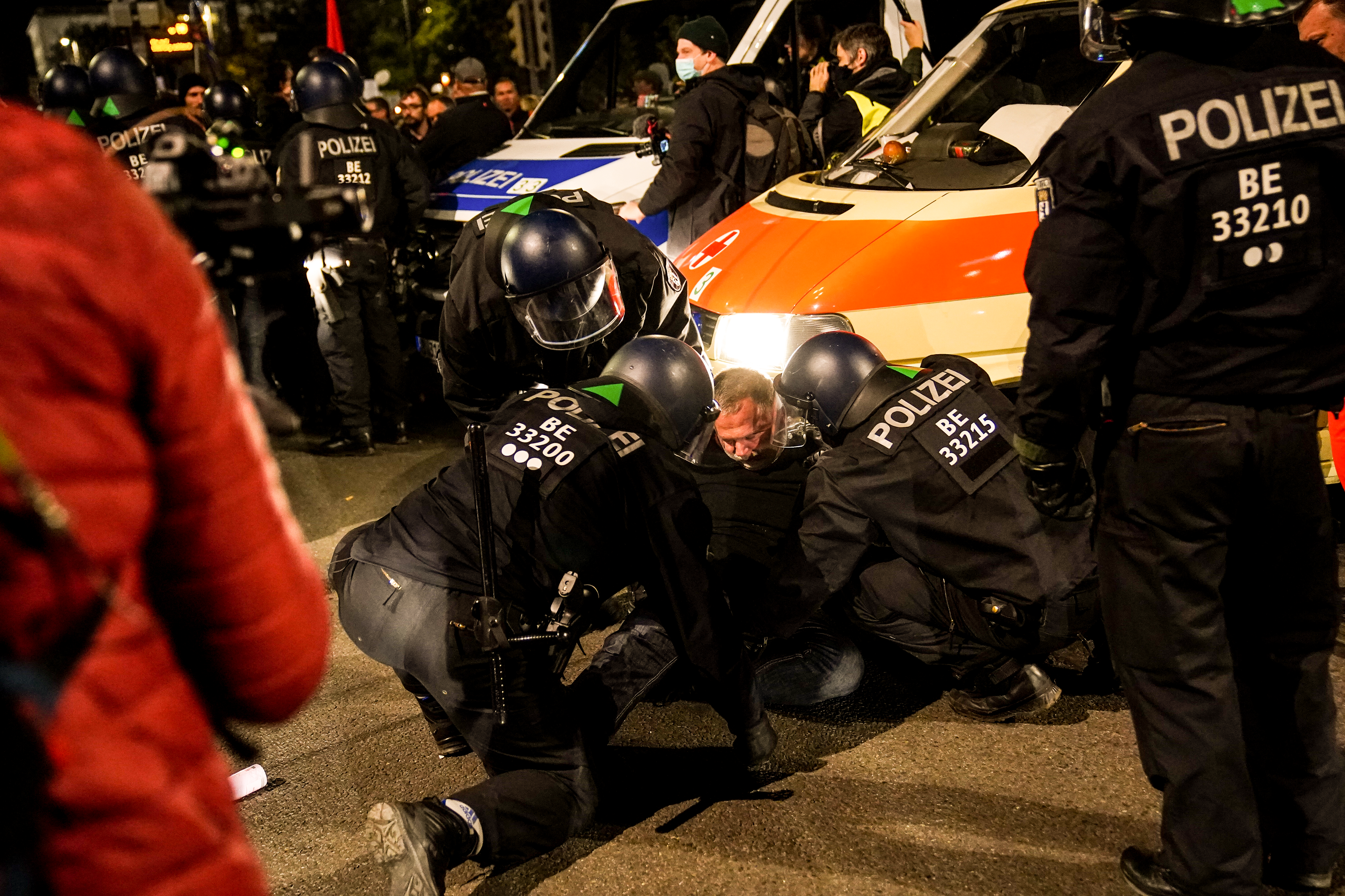 Demonstration against coronavirus restrictions in Leipzig