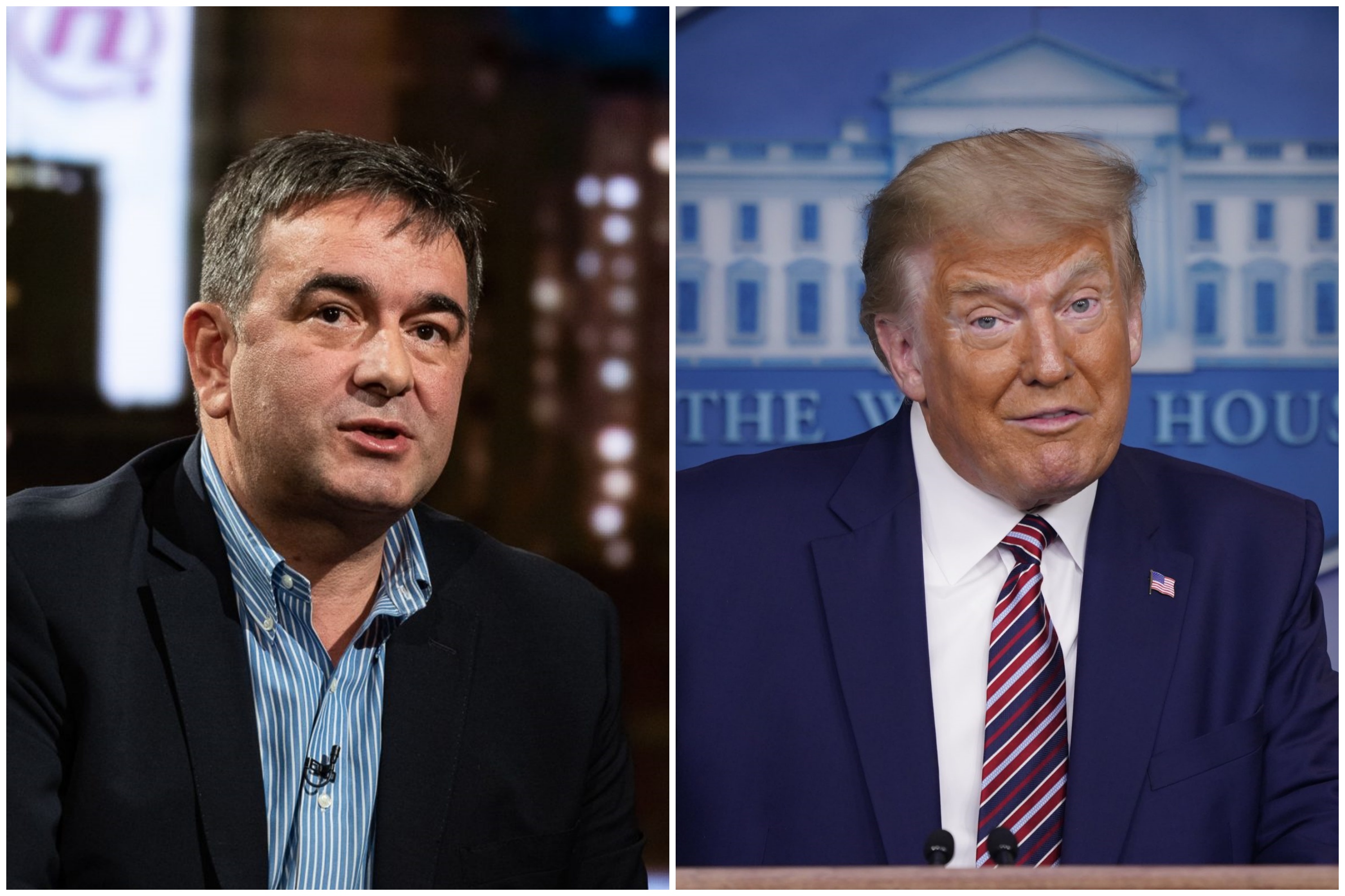 Nebojša Medojević, Donald Tramp, kombo Foto: Ivan Dinić/Nova S/EPA-EFE/Chris Kleponis
