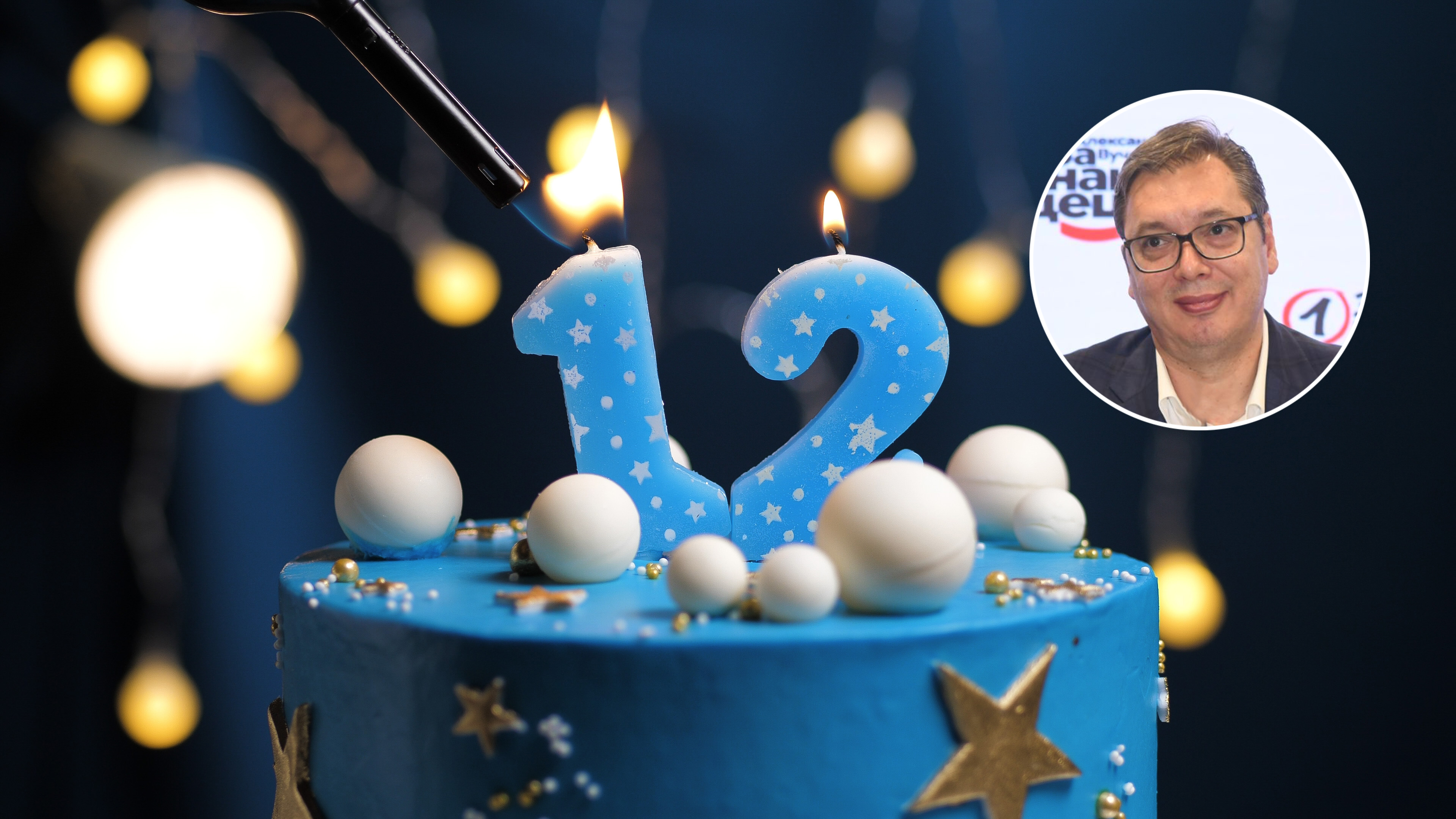 Torta, Aleksandar Vučić, torta, 12 rodjendan, rođendan, SNS, Srpska napredna stranka Foto: Shutterstock/Arhiva