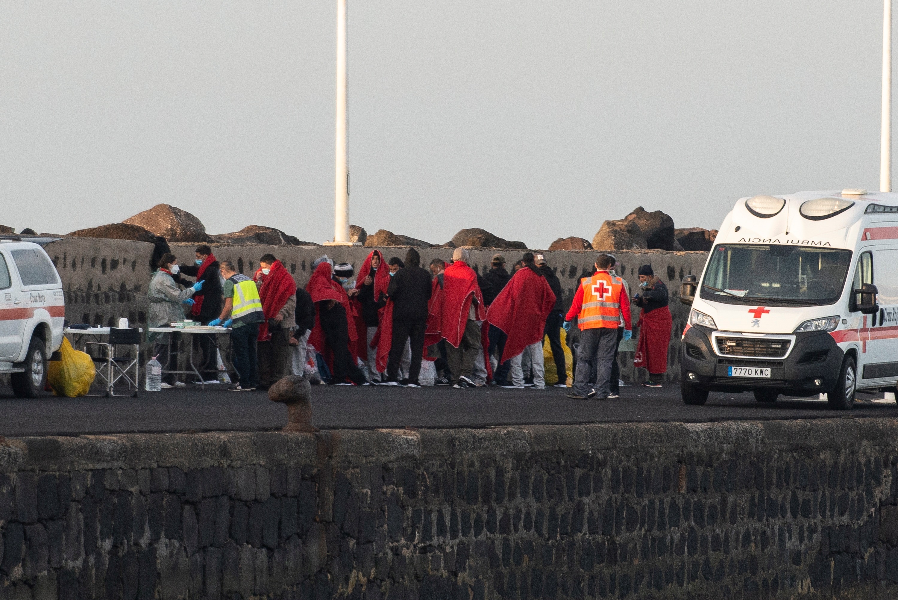 Spanish authorities rescue 23 migrants off southwestern coast