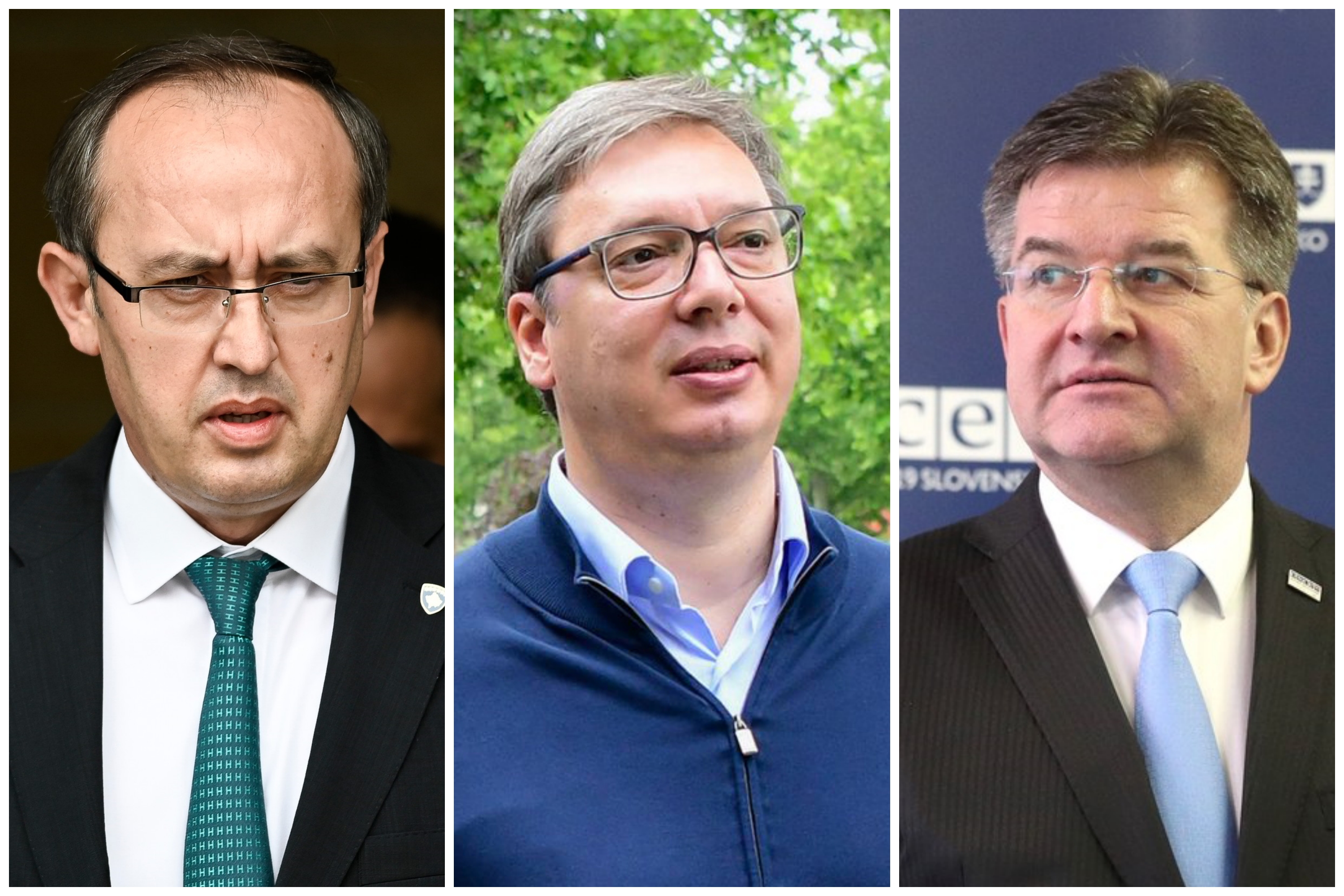 Avdulah Hoti, Aleksandar Vucic, Miroslav Lajcak, kombo