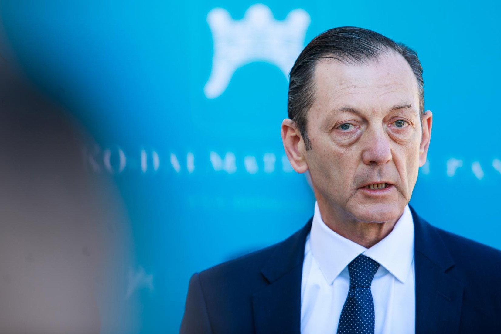 19.03.2020., Split - Stozer civilne zastite Splitsko-dalmatinske zupanije odrzao je konferenciju za medije na krovu zgrade Splitsko-dalmatinske zupanije na temu prvog slucaja koronavirusa u Splitu. 
Julije Mestrovic
Photo: Milan Sabic/PIXSELL